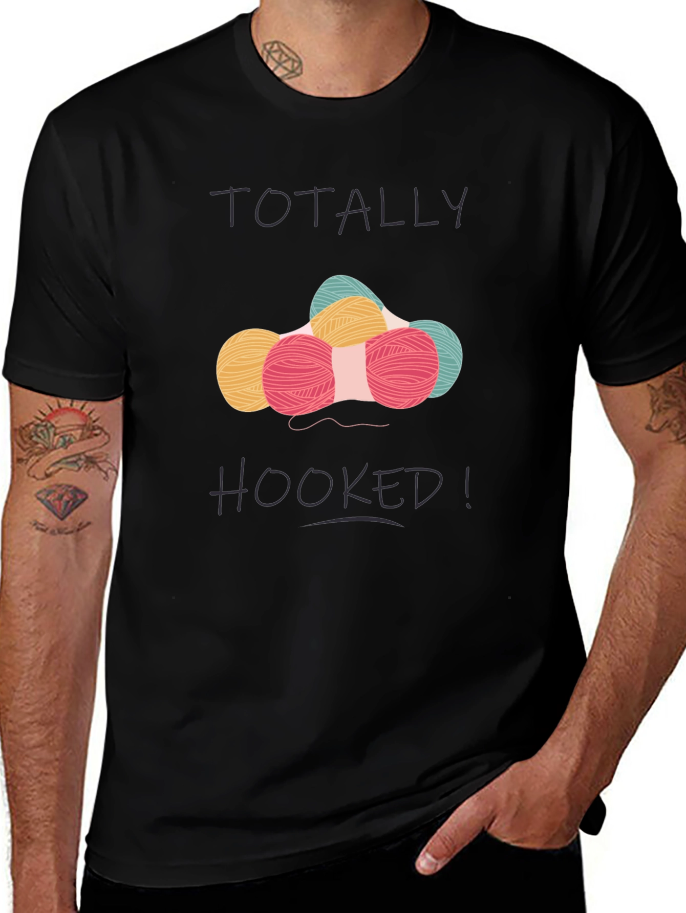 Variant 26 of Totally Hooked! Graphic Tee - Crochet Lover's T-Shirt