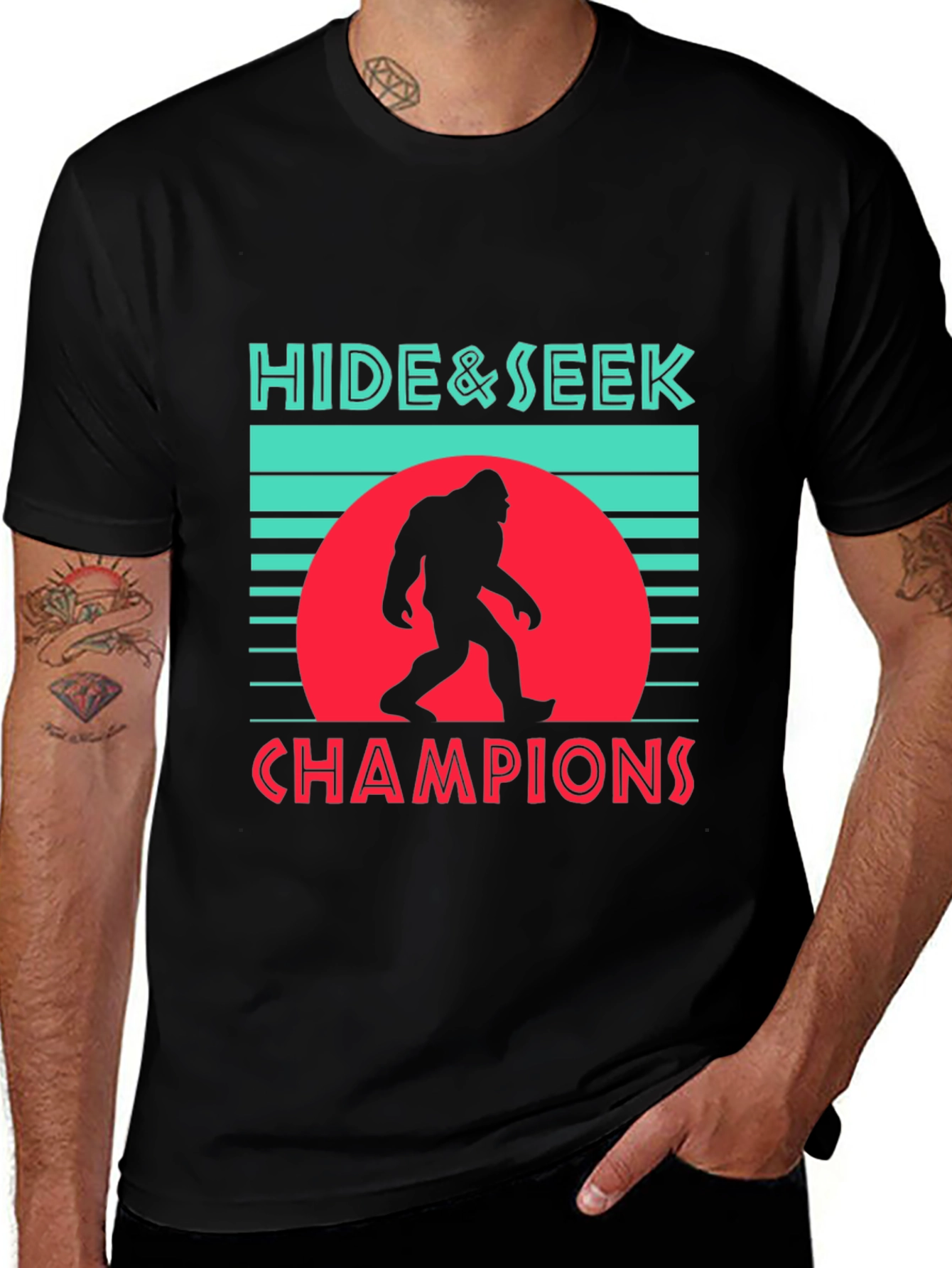 Black Hide & Seek Champions Bigfoot Graphic Tee main image