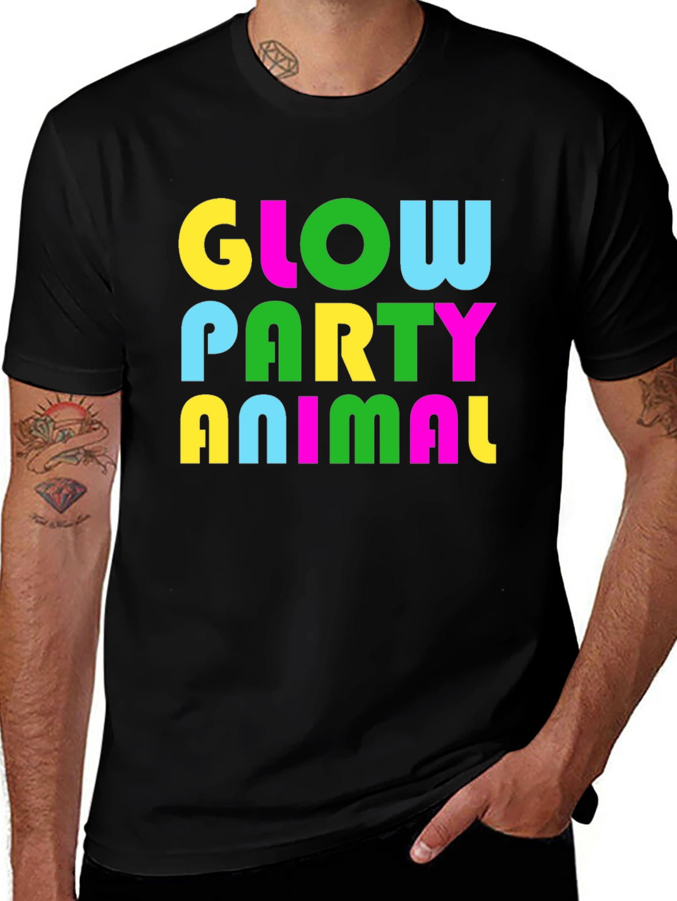 Variant 21 of Glow Party Animal T-Shirt - Bold Neon Print