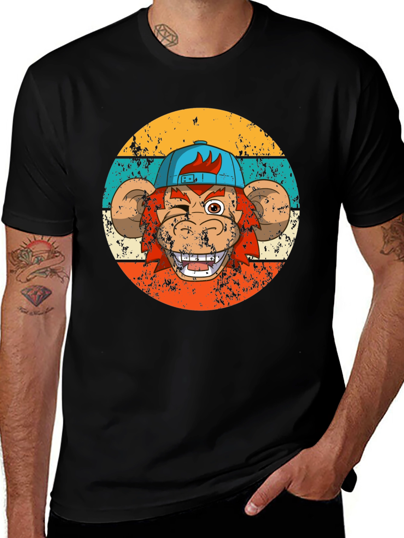Variant 24 of Retro Monkey Graphic Tee