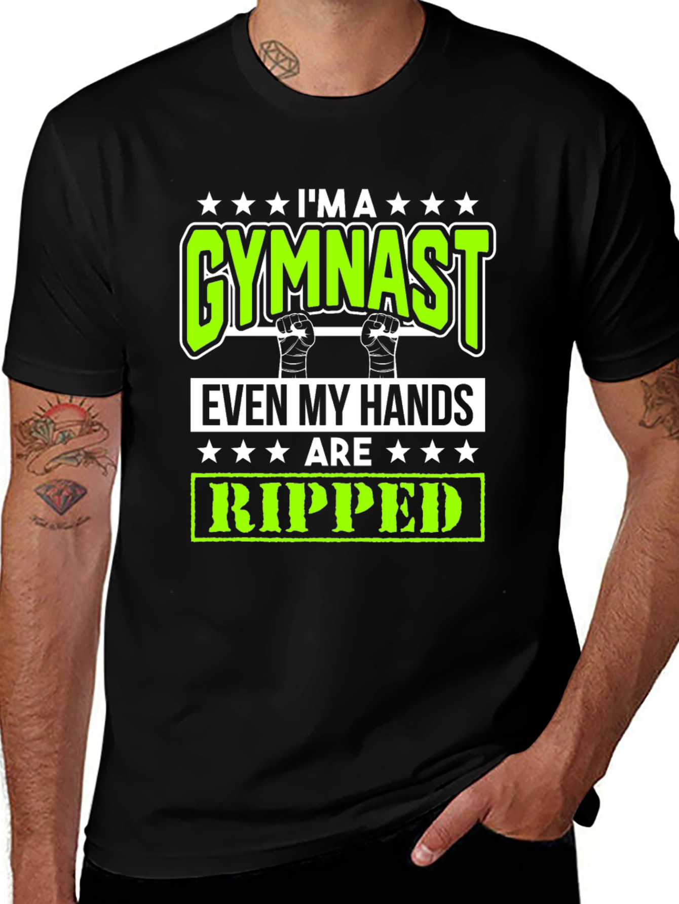 Variant 15 of Gymnast Ripped Hands T-Shirt Gym Sports