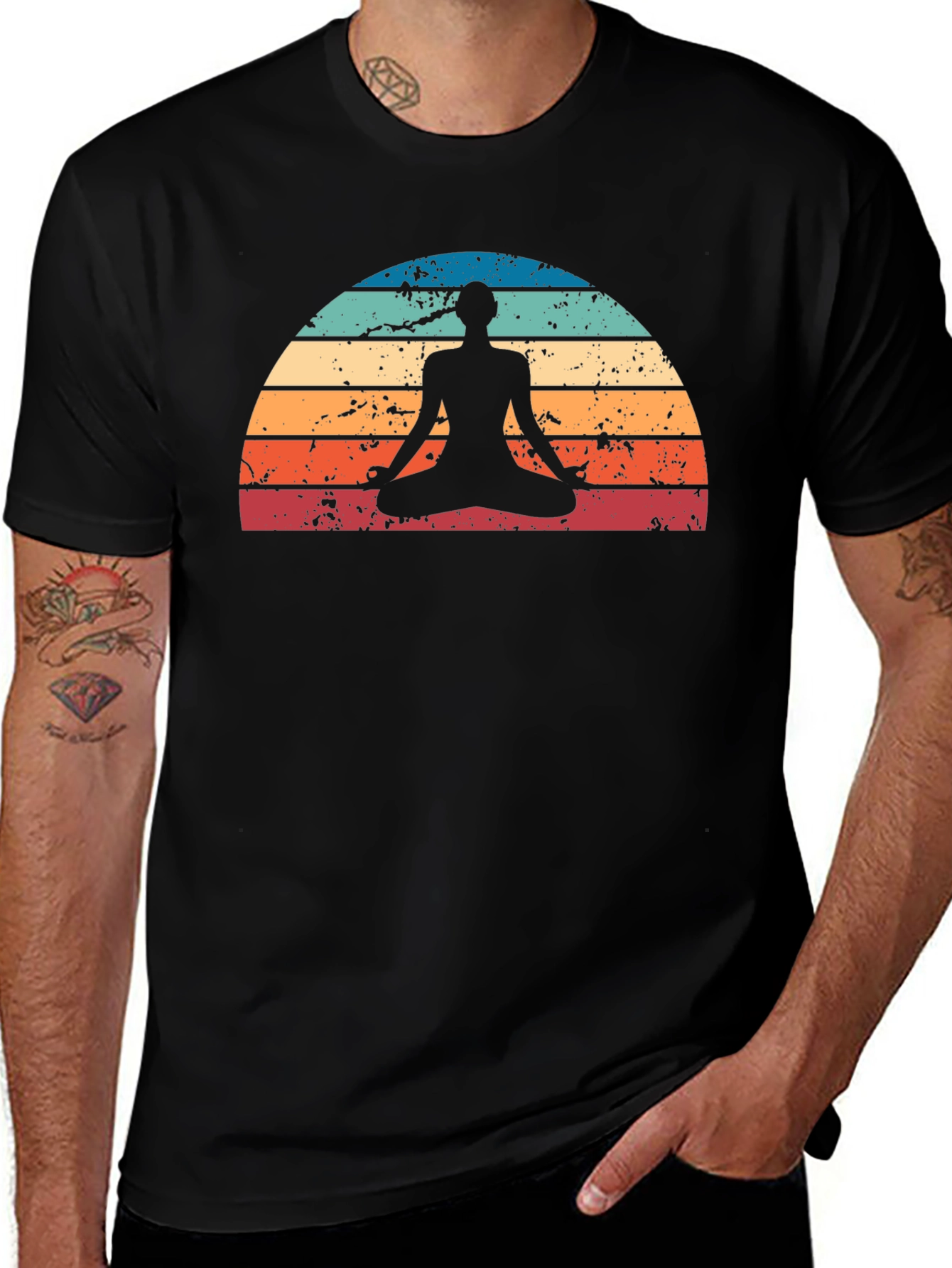 Variant 25 of Vintage Yoga Silhouette T-Shirt