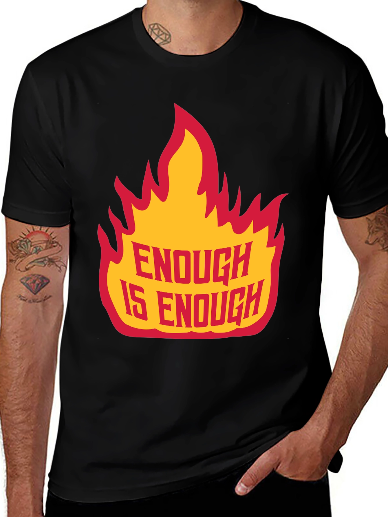 Variant 10 of Enough is Enough Graphic Tee - Bold Statement T-Shirt