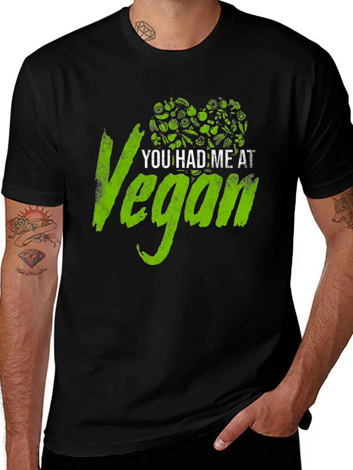 Variant 28 of You Had Me at Vegan Black T-Shirt