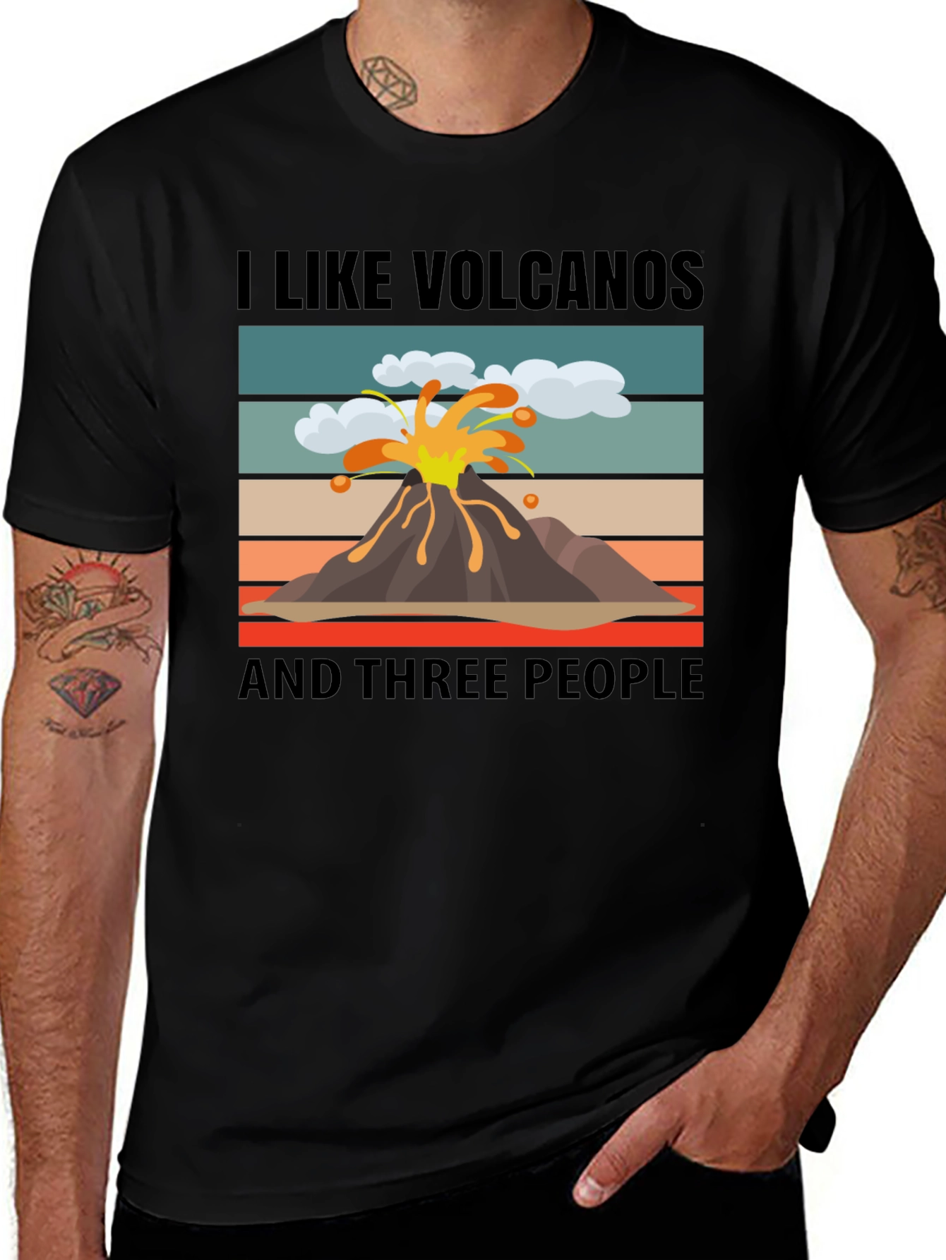 Variant 2 of I Like Volcanoes Funny Graphic T-Shirt