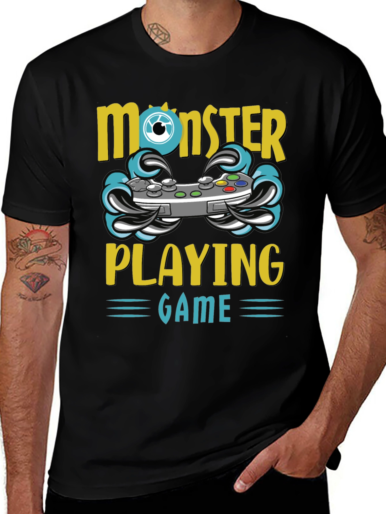 Variant 8 of Monster Playing Game T-Shirt - Gamer Style