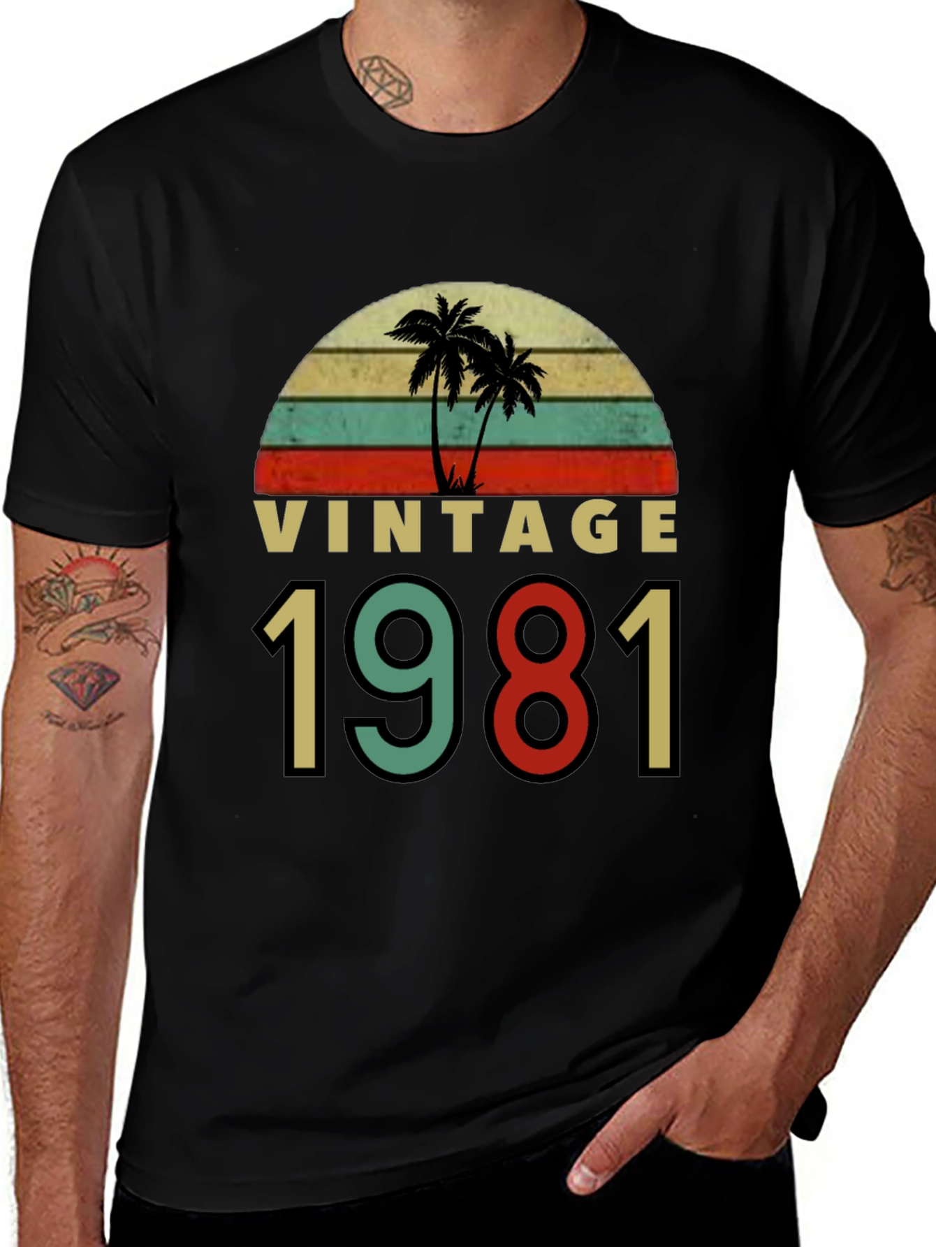 Variant 10 of Vintage 1981 Palm Tree T-Shirt