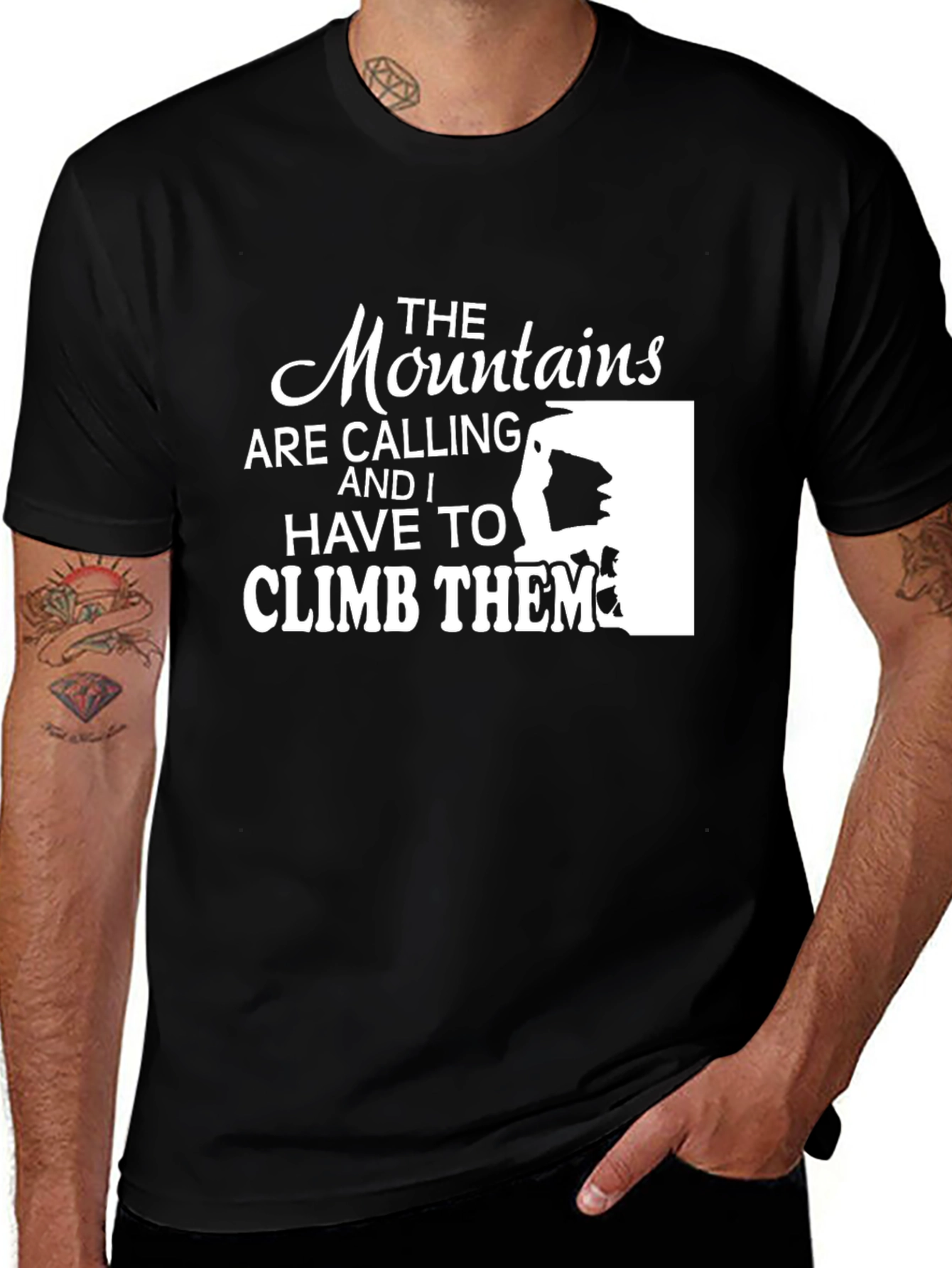 Variant 26 of Mountains are Calling T-Shirt - Climber Tee