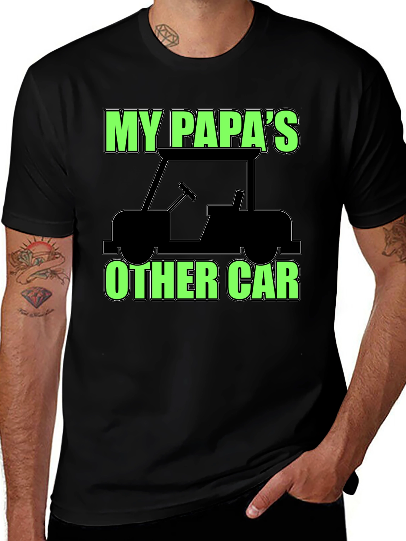 Variant 24 of My Papa's Other Car Black T-Shirt