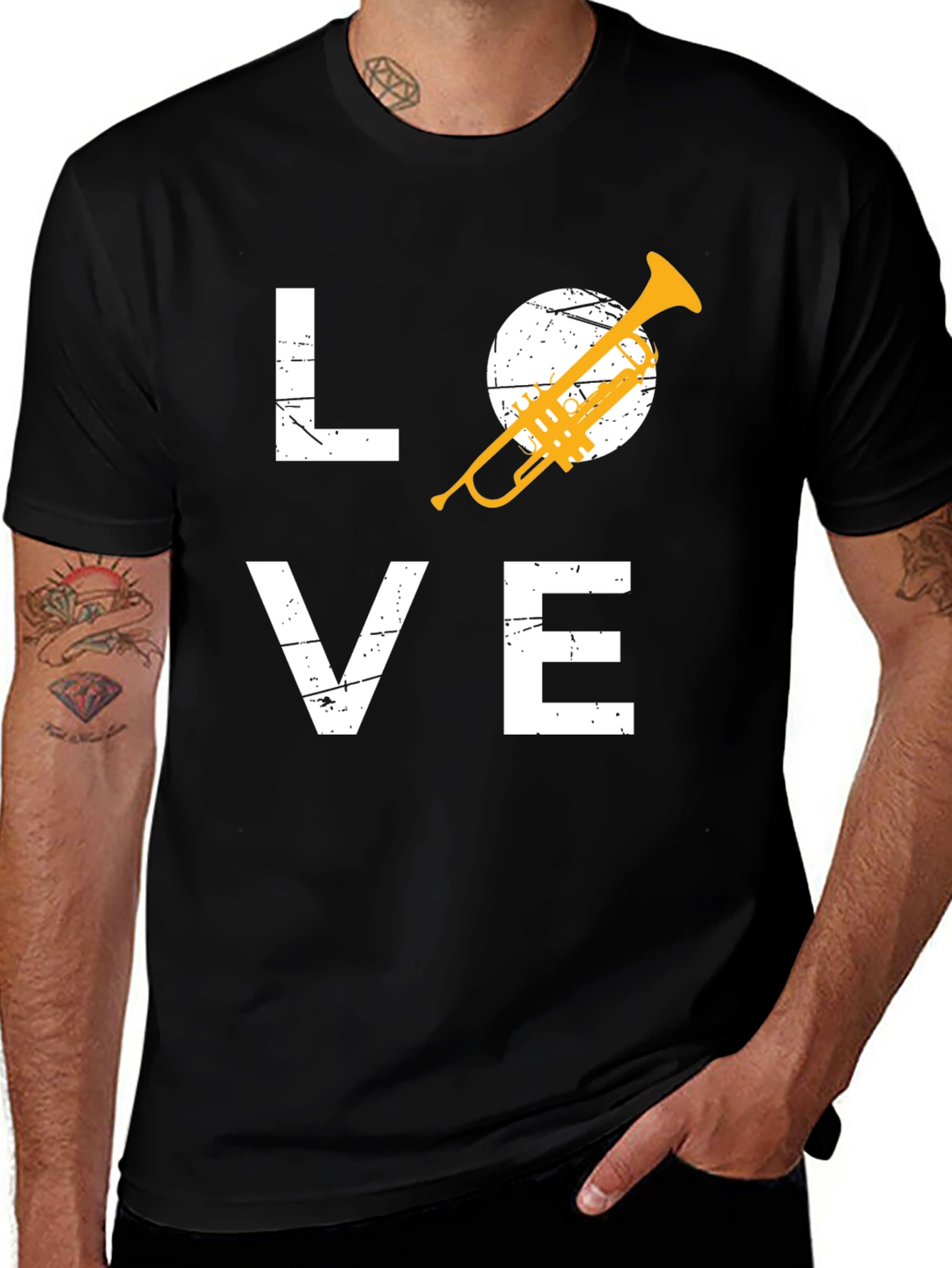 Variant 24 of Love Trumpet Graphic T-Shirt - Music Lover Tee