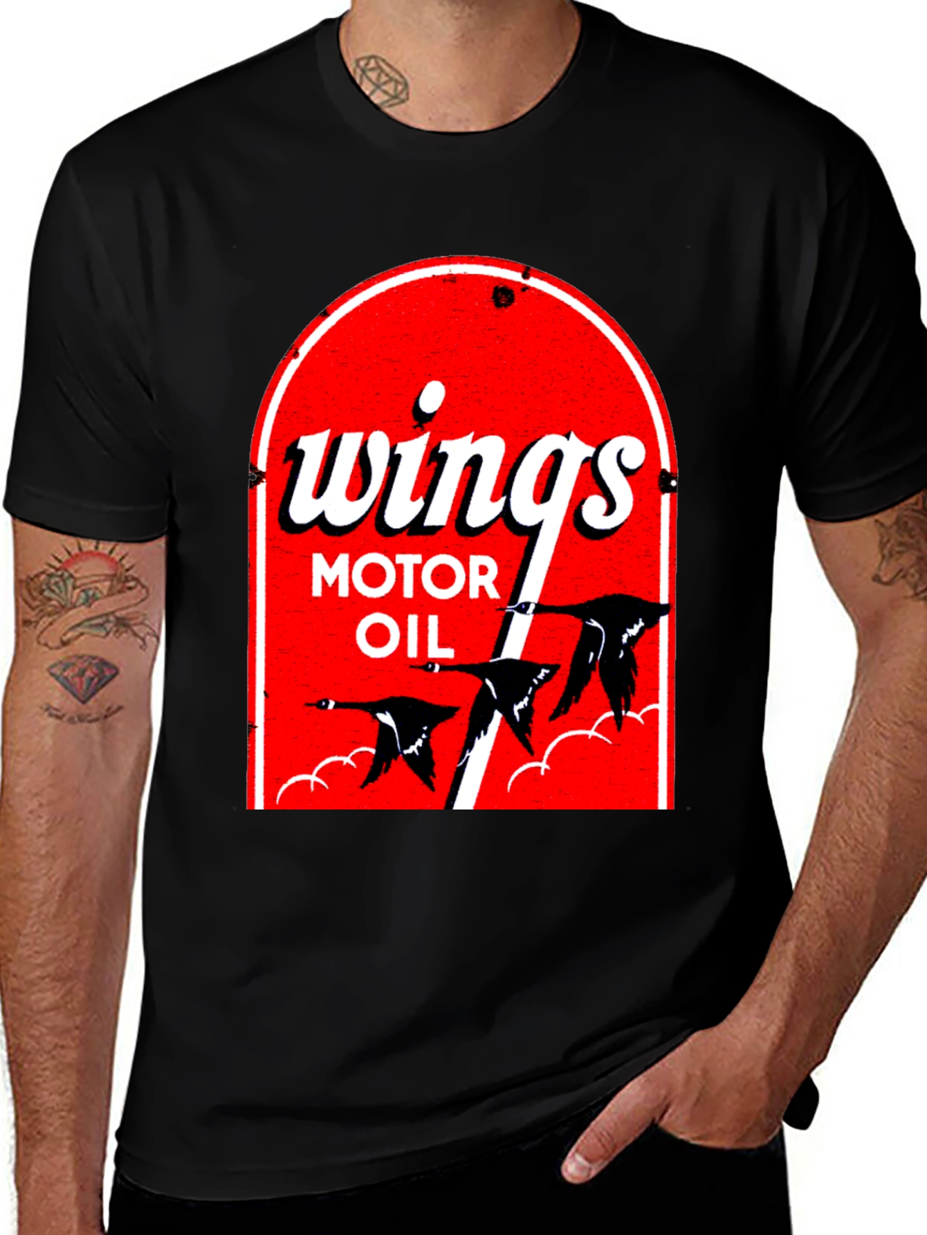 Variant 14 of Wings Motor Oil Graphic T-Shirt