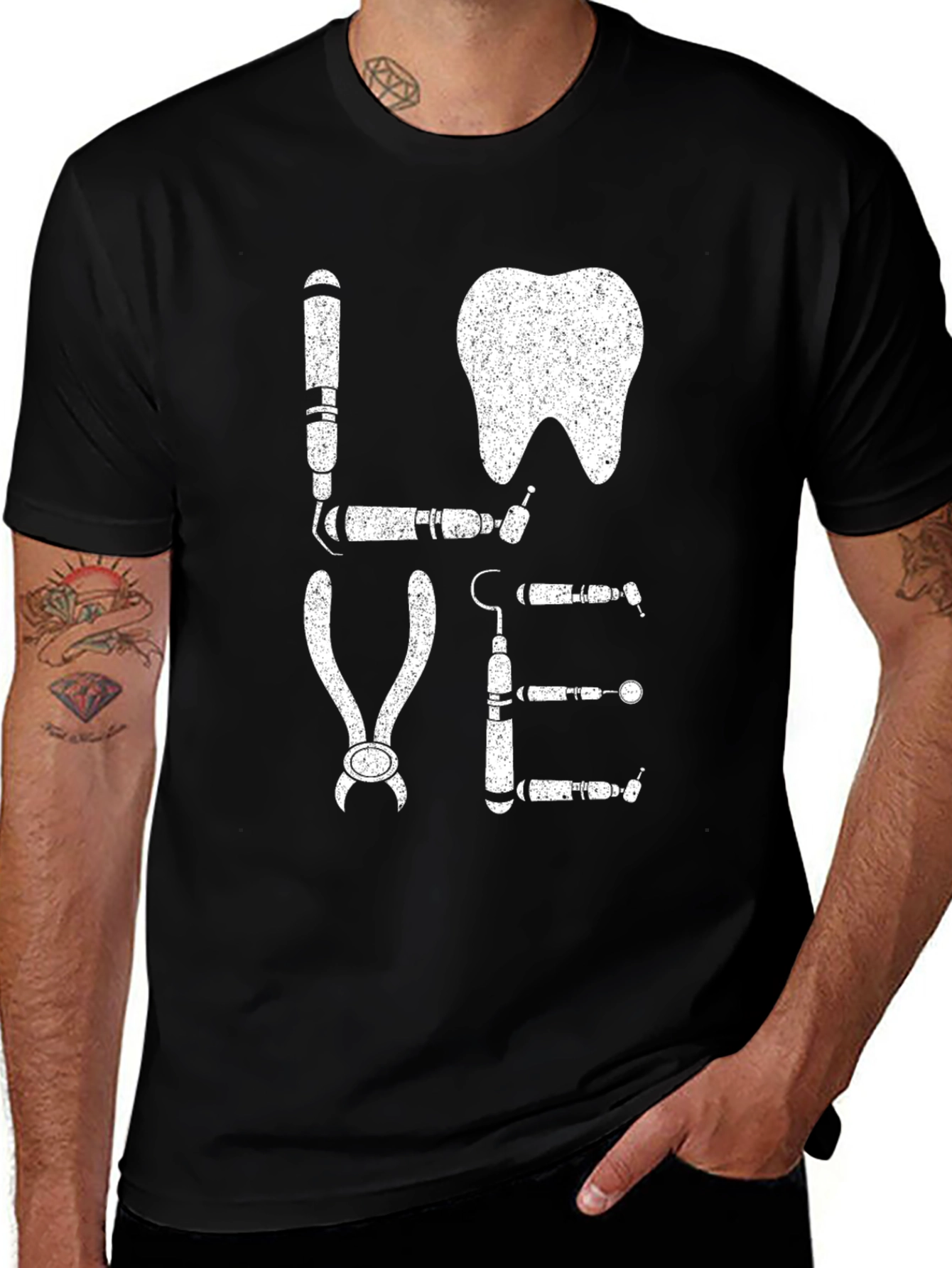 Variant 22 of Dentist LOVE T-Shirt - Dental Tool Graphic Tee