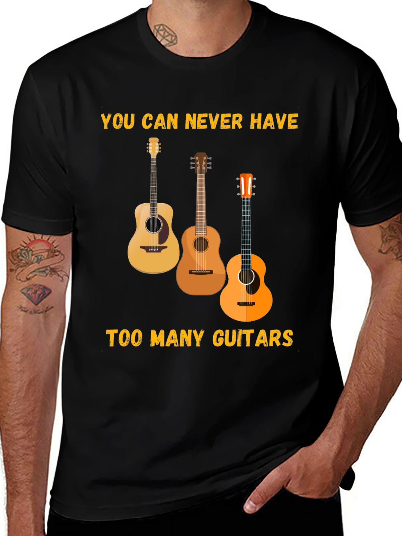 Variant 29 of Guitar Lover T-Shirt - You Can Never Have Too Many