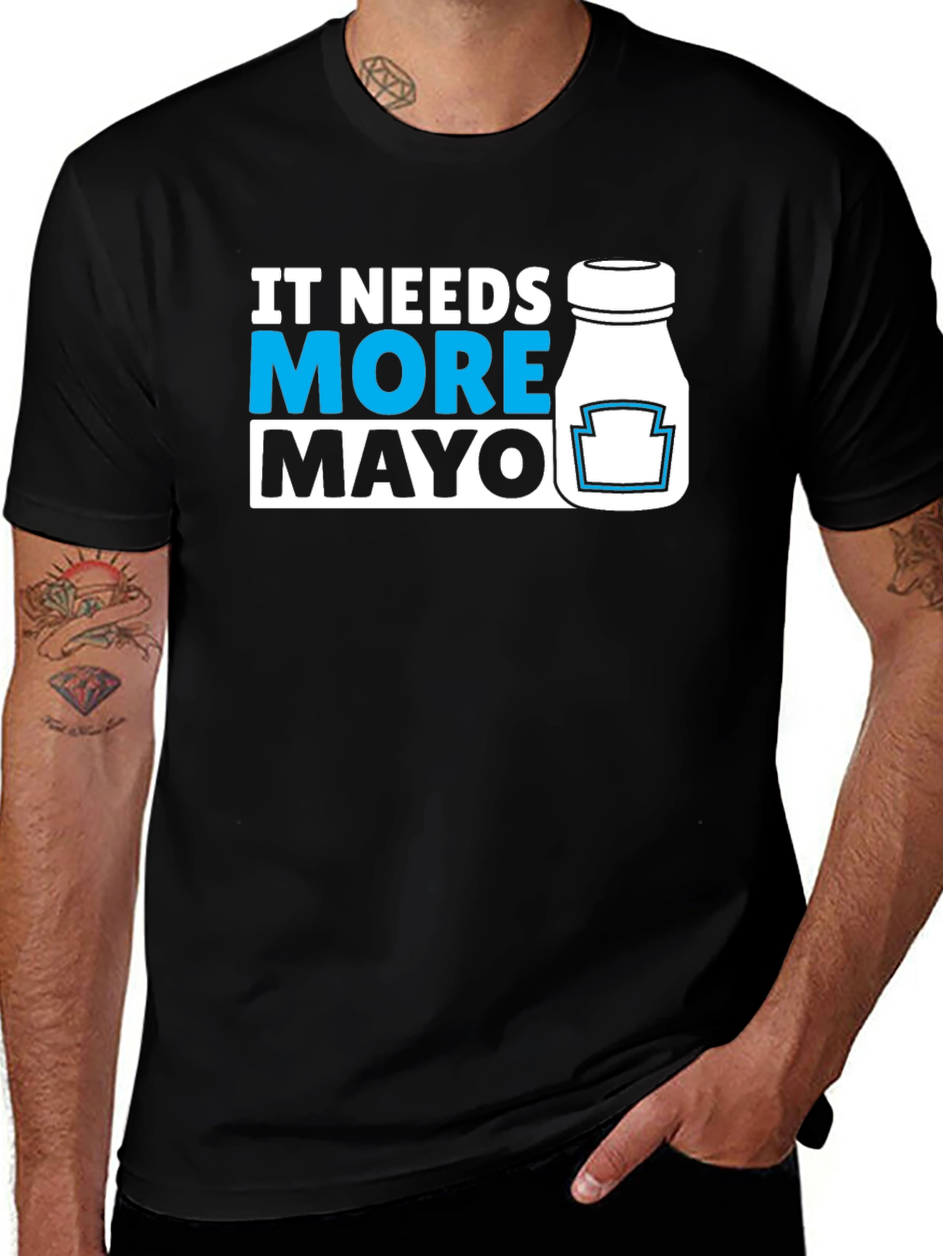 Variant 15 of It Needs More Mayo T-Shirt - Funny Foodie Tee