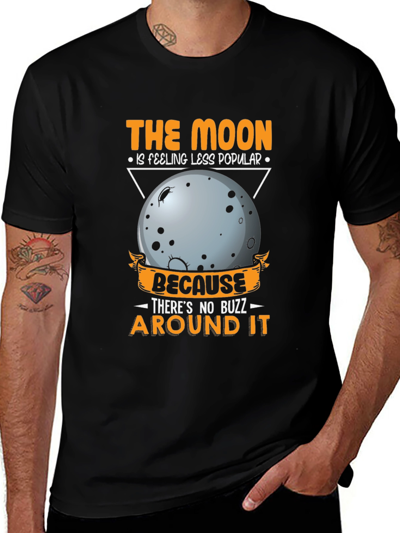 Variant 14 of The Moon Feeling Less Popular Graphic T-Shirt