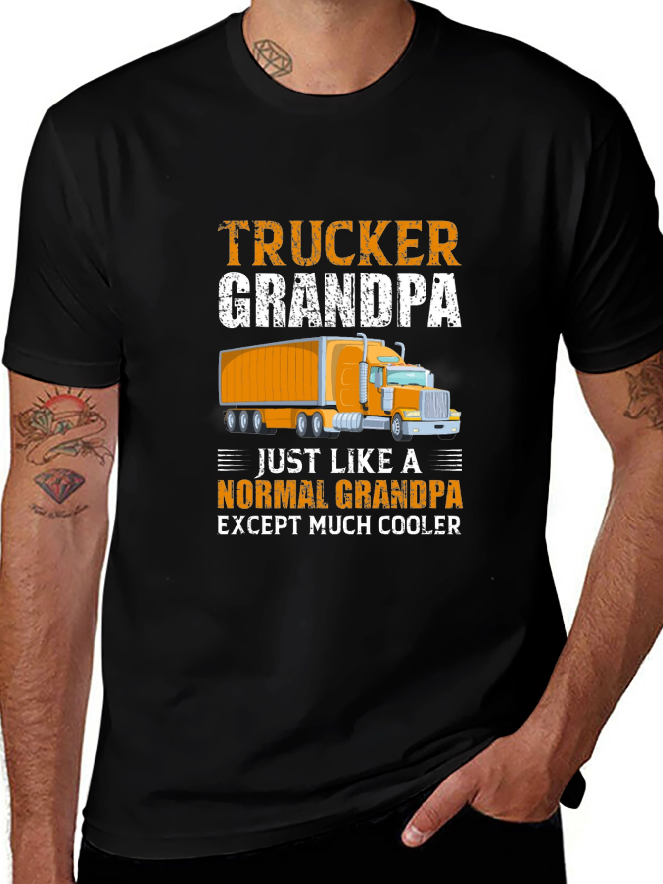 Trucker Grandpa T-Shirt: Cool Grandfather Gift