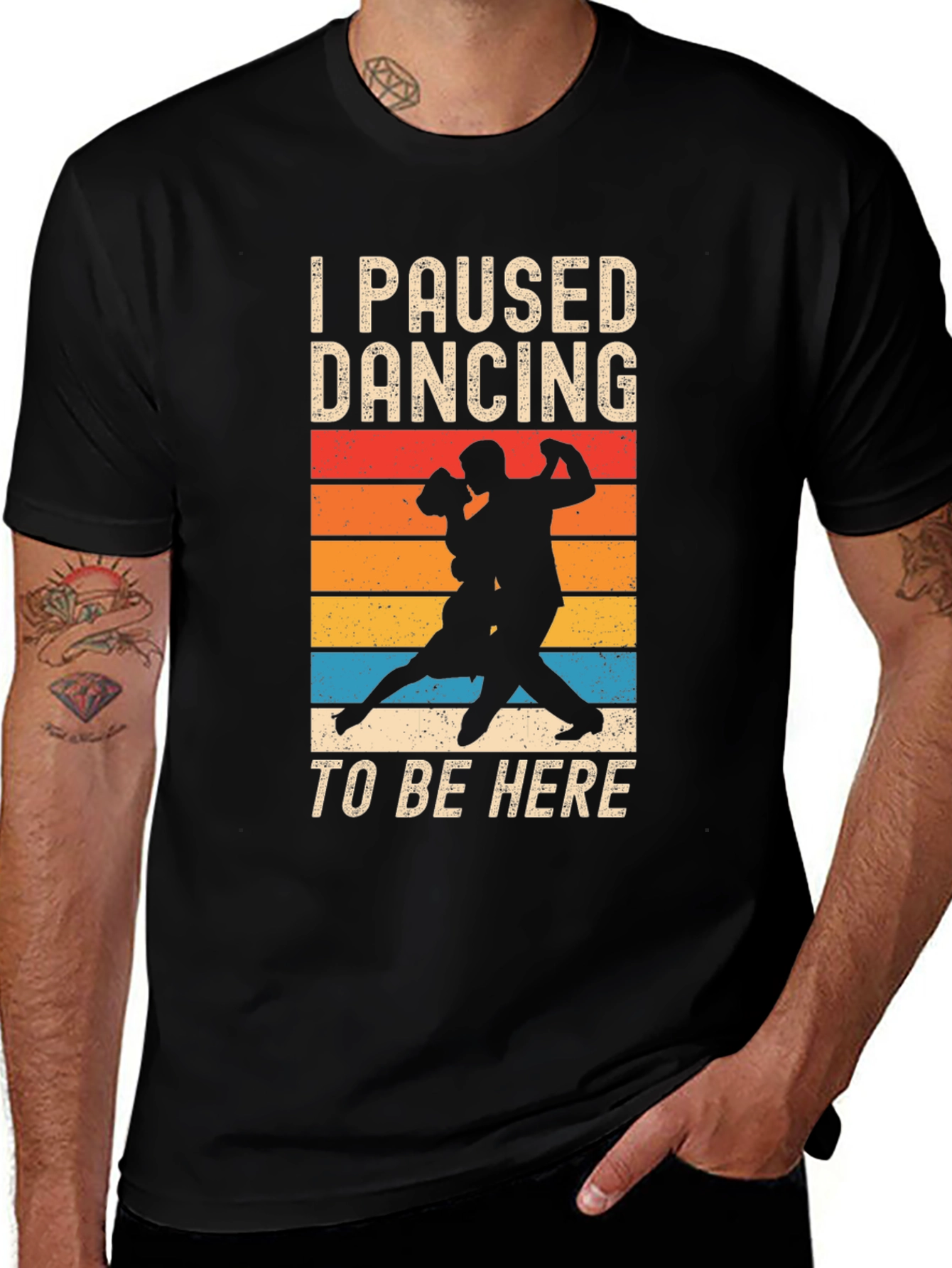 Variant 10 of Dancing Tango T-Shirt - I Paused Dancing To Be Here Tee