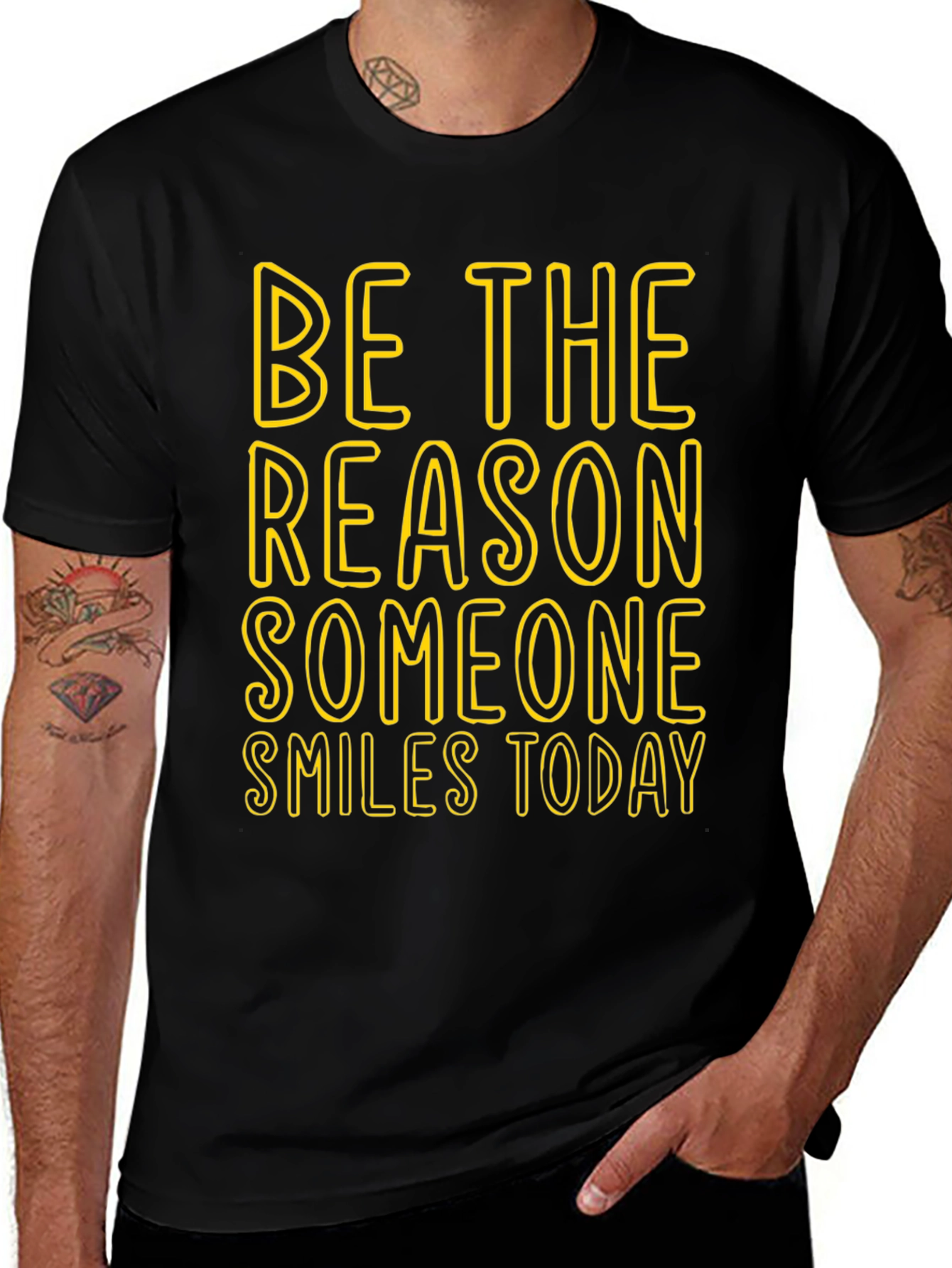 Variant 5 of Inspirational Graphic Tee: Be The Reason Someone Smiles Today