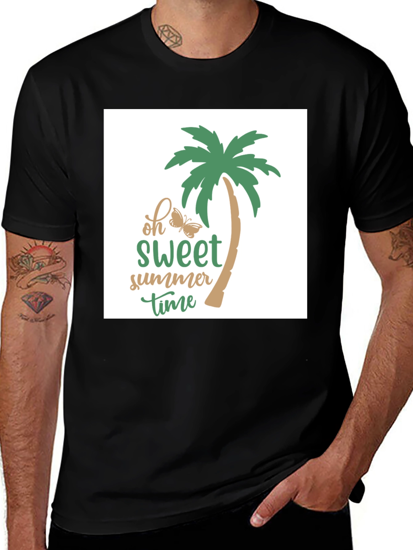 Variant 24 of Sweet Summer Time Black T-Shirt