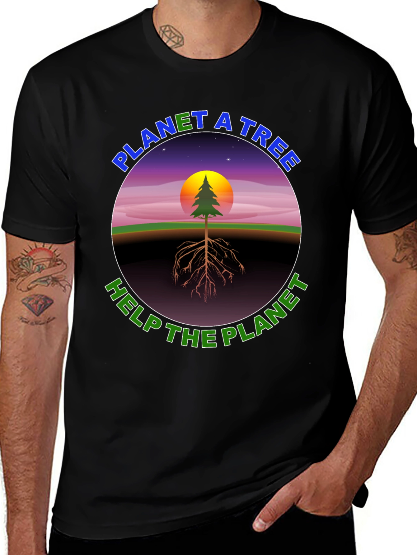 Variant 7 of Planet a Tree Graphic Tee - Help the Planet T-Shirt