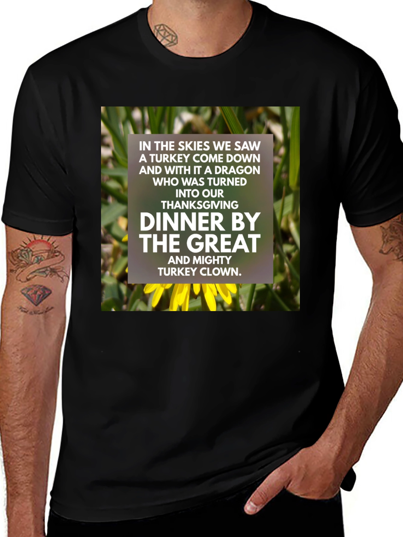Thanksgiving Dragon Turkey Dinner Graphic Tee