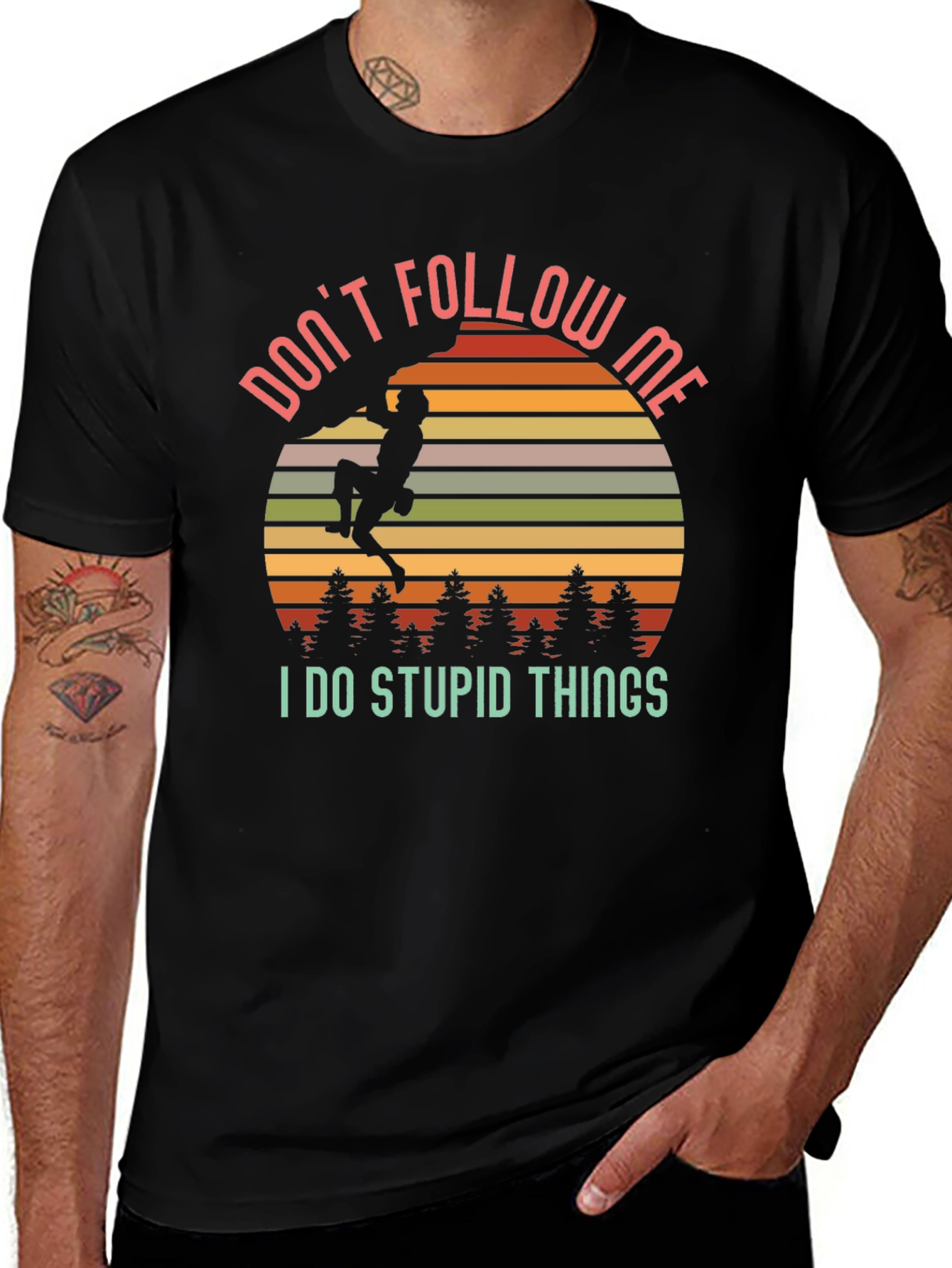 Variant 11 of Don't Follow Me Graphic Tee - Rock Climbing Shirt