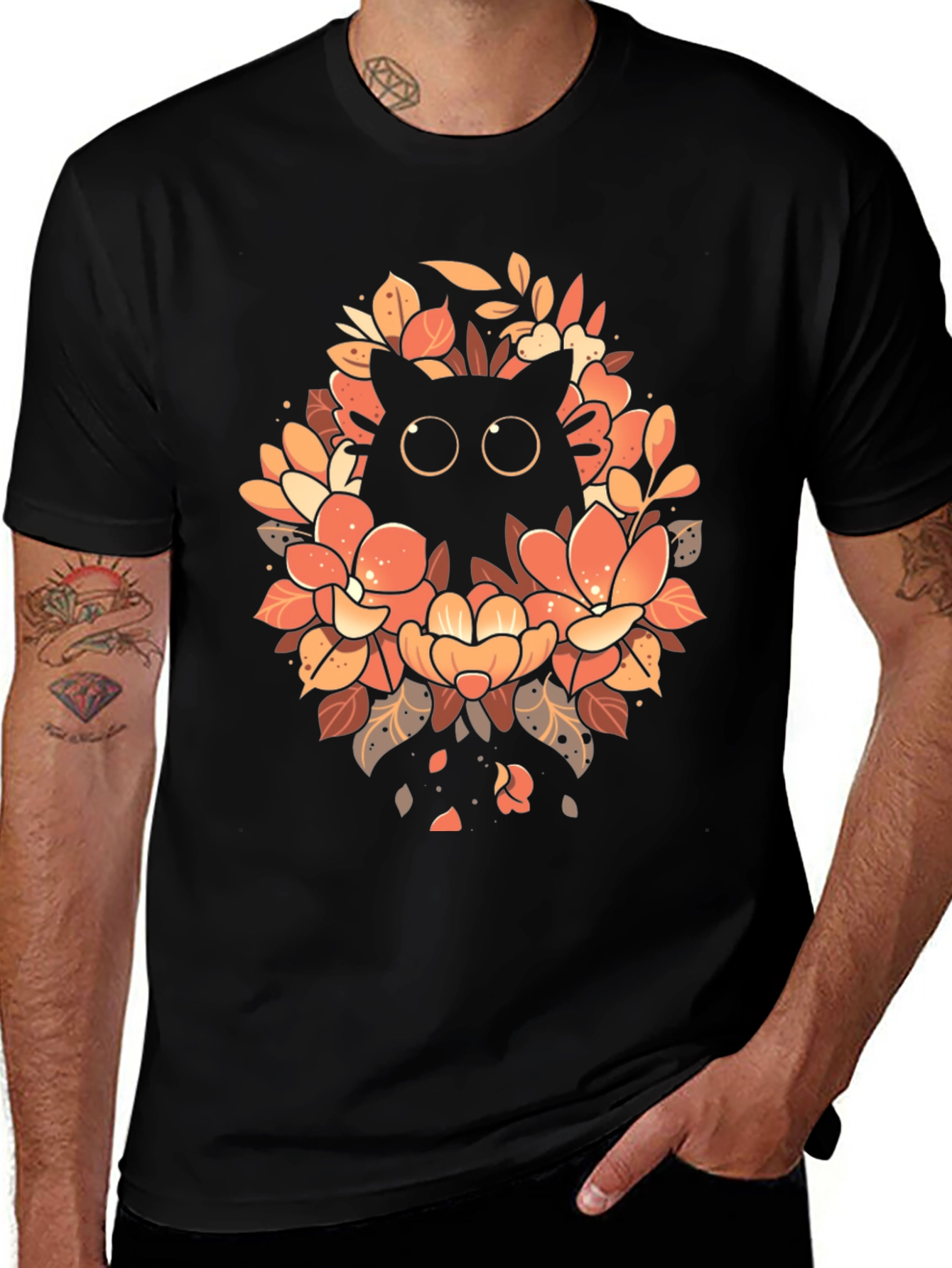 Variant 5 of Floral Cat T-Shirt