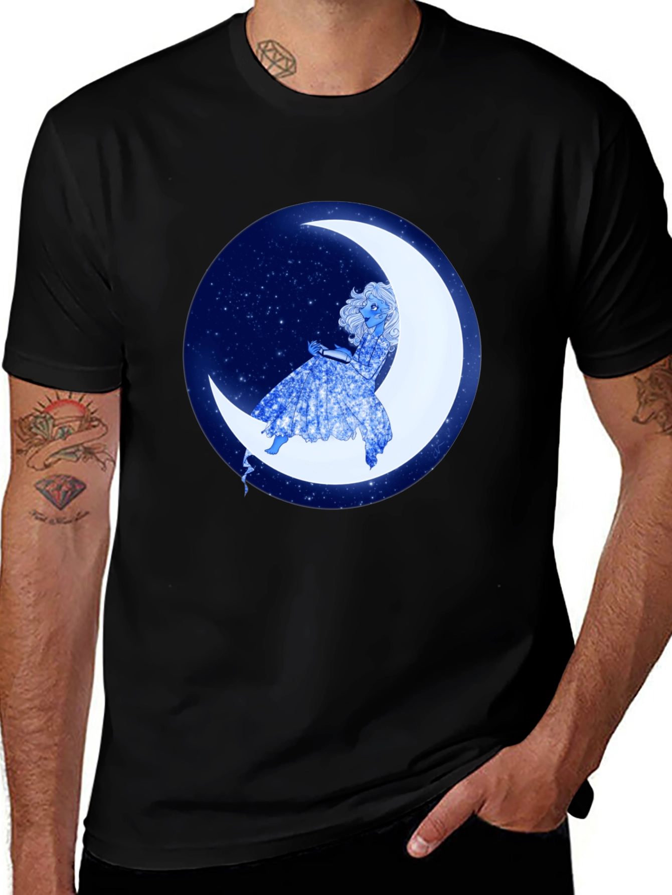 Variant 29 of Moon Goddess Graphic Tee - Celestial Style