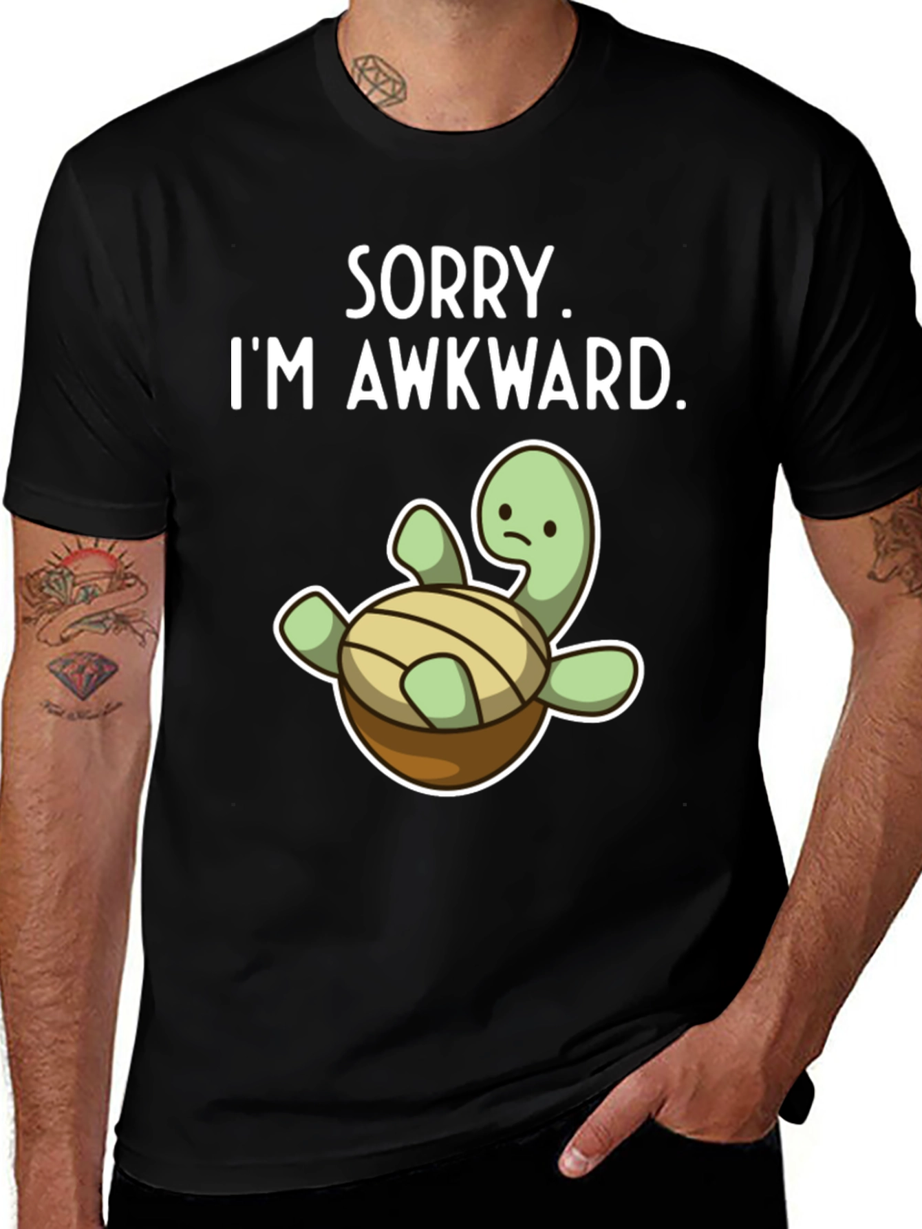 Variant 7 of Awkward Turtle Graphic Tee - Funny Unisex Shirt