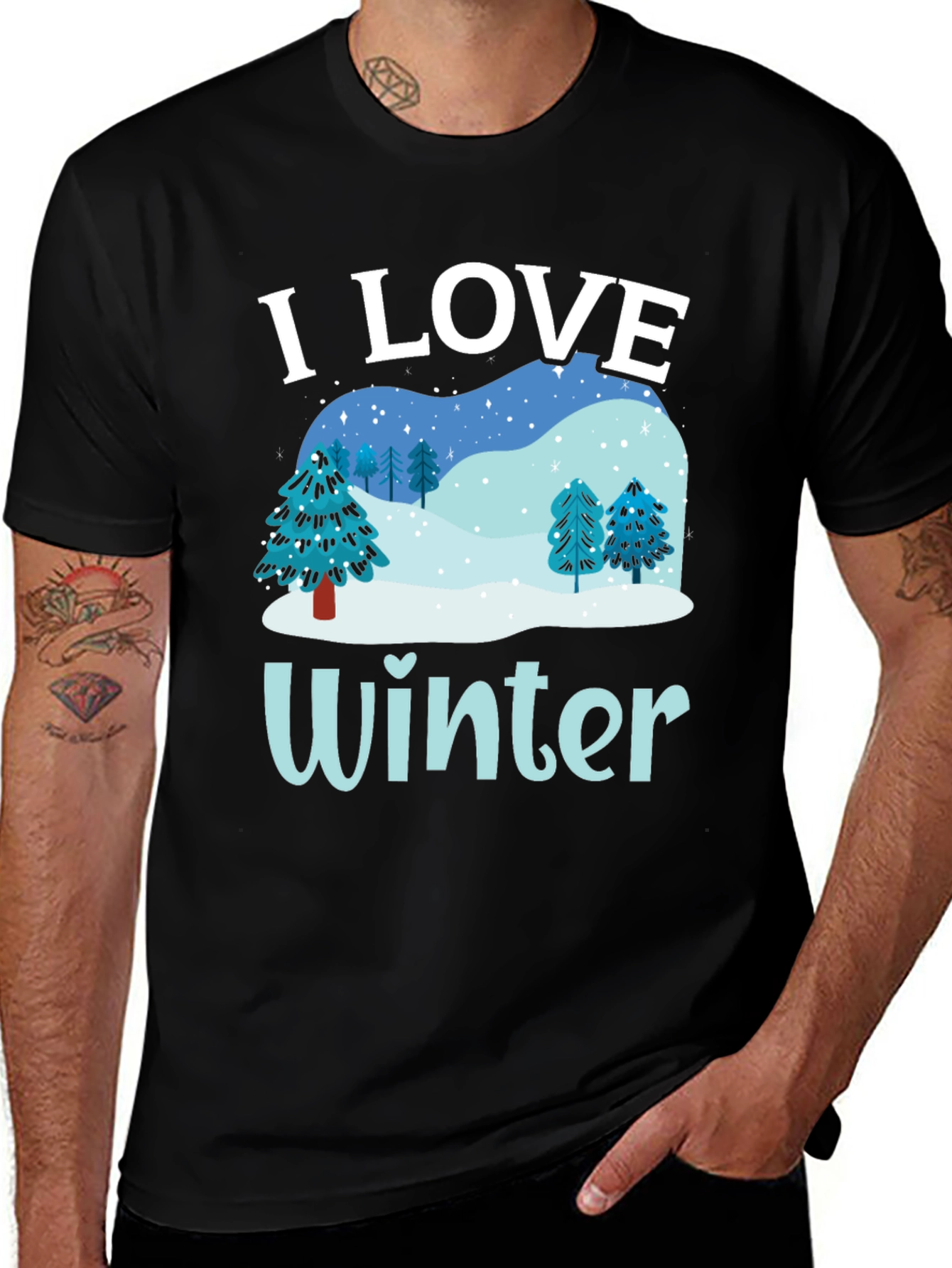 Variant 24 of I Love Winter Graphic Tee