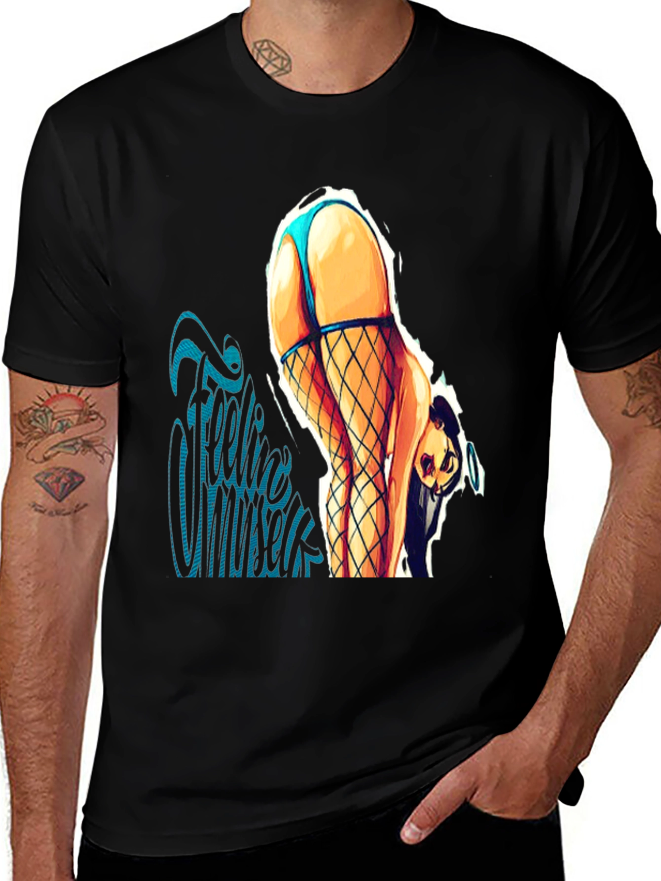 Variant 23 of Feelin' Myself Graphic Tee - Black