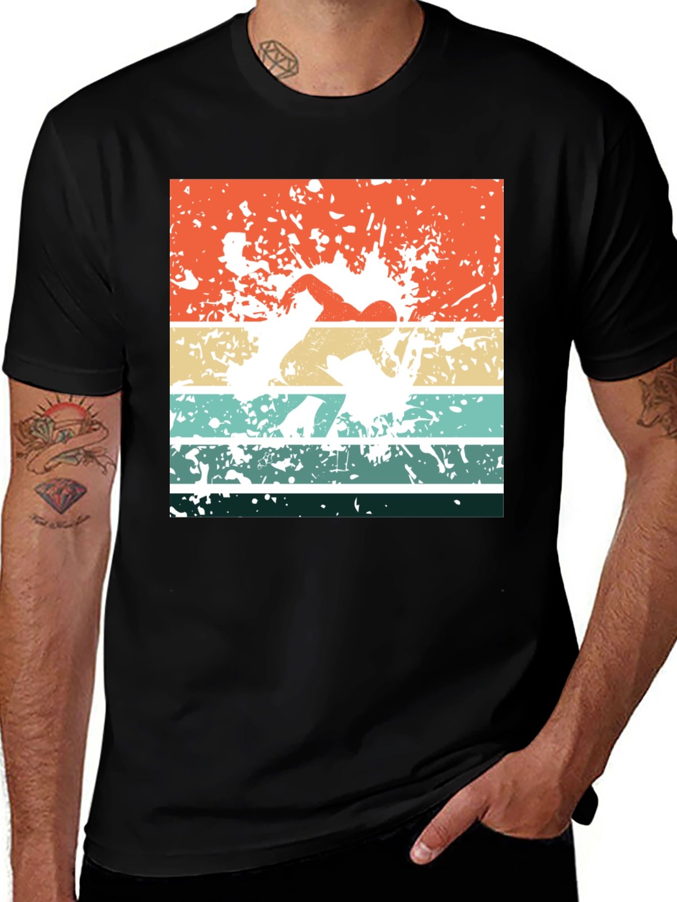 Variant 25 of Retro Swimmer Tee - Vintage Style Graphic T-Shirt