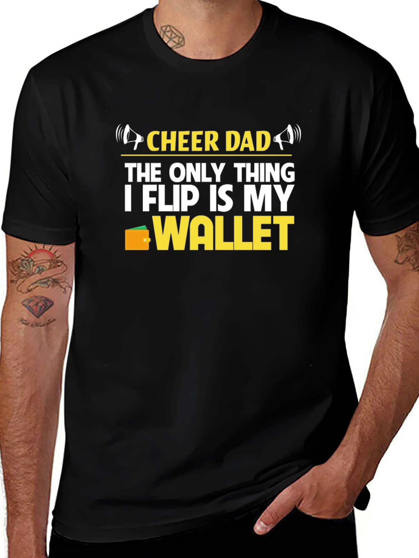 Cheer Dad T-Shirt - The Only Thing I Flip Is My Wallet!