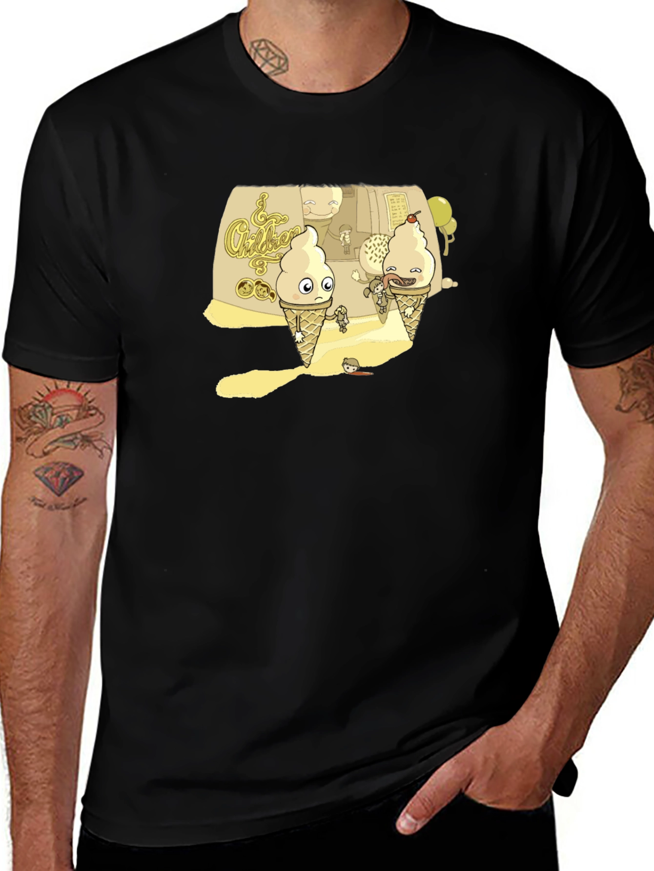 Variant 12 of Ice Cream Cartoon Graphic T-Shirt