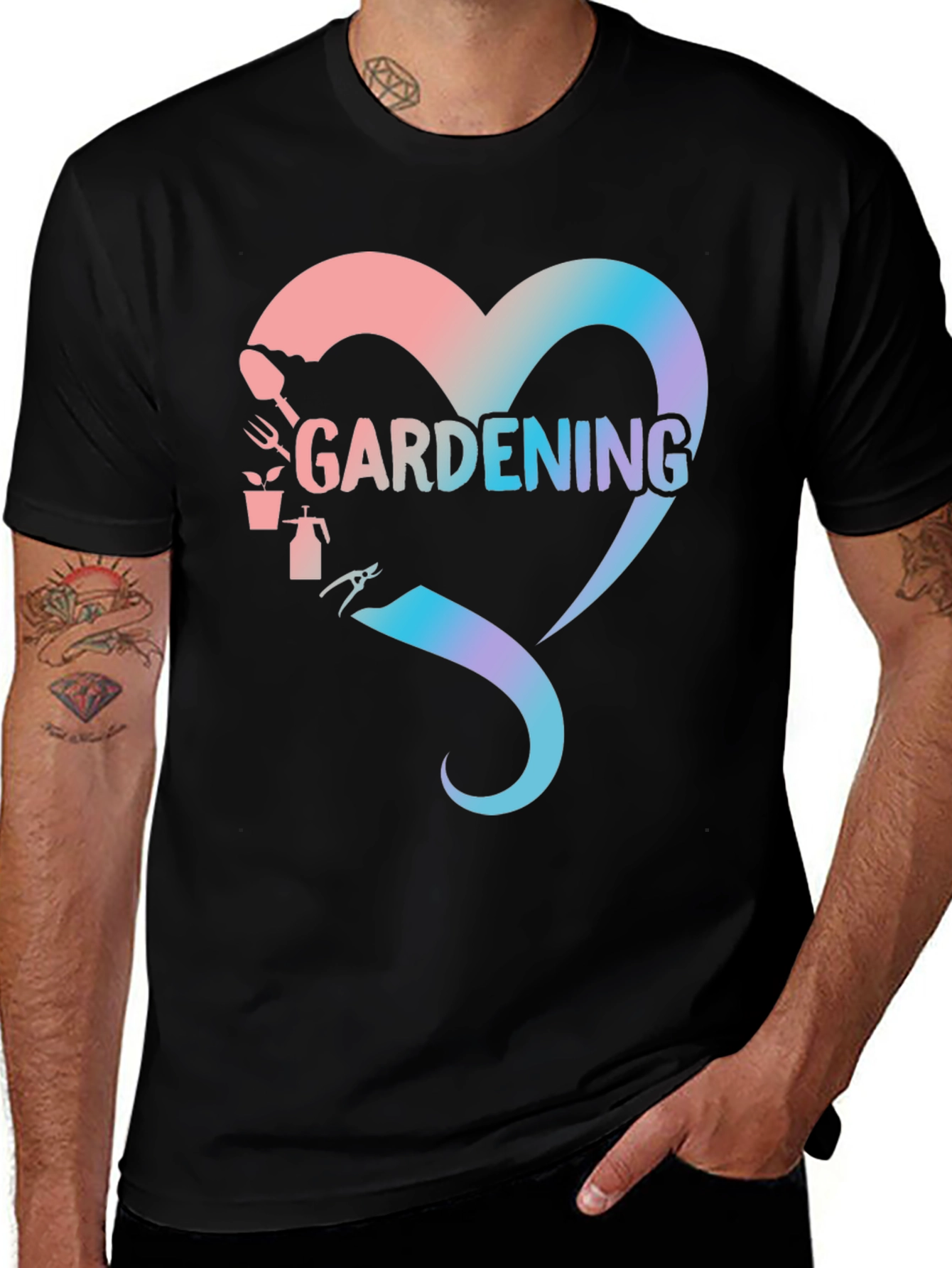 Variant 14 of Gardening Heart Graphic T-Shirt - Gardener Gift