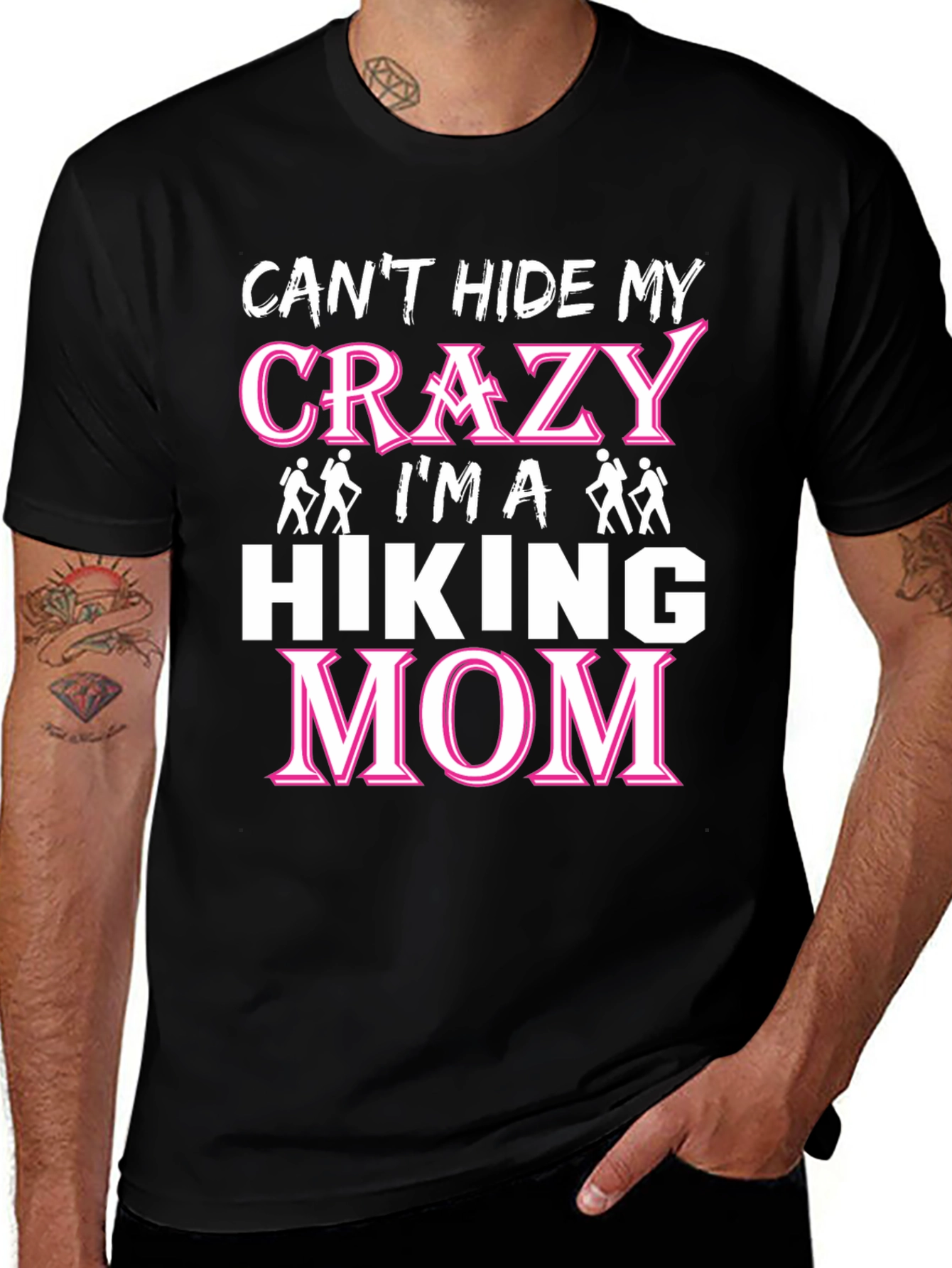 Variant 30 of Crazy Hiking Mom Graphic T-Shirt