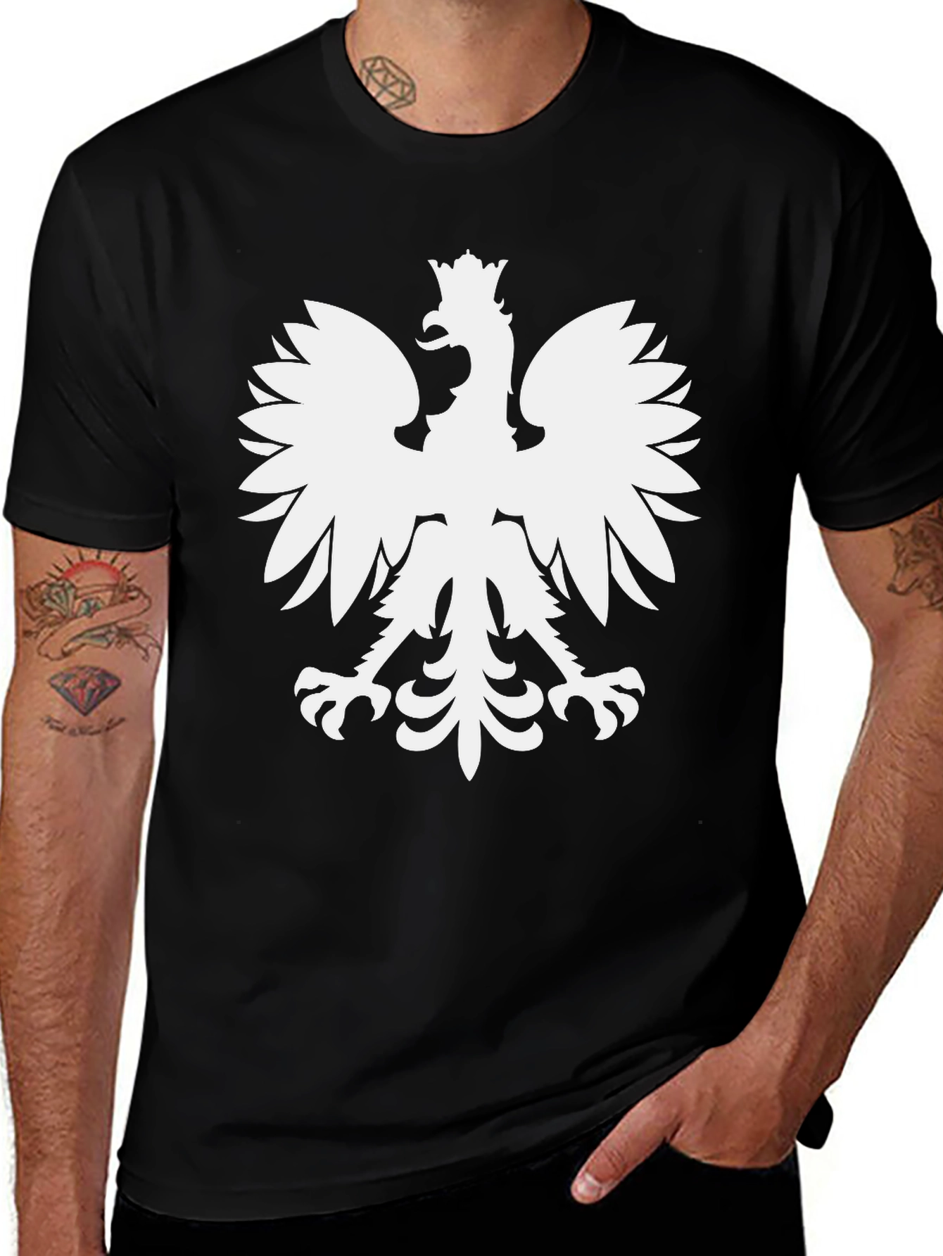 Polish Eagle T-Shirt - Black Cotton Tee