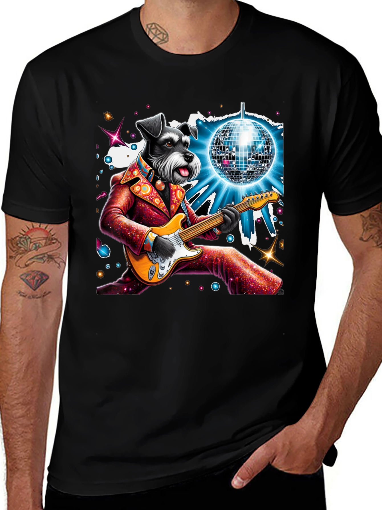Variant 27 of Dog Playing Guitar T-Shirt