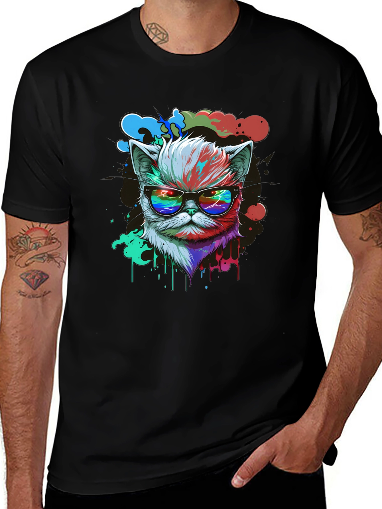 Variant 17 of Cool Cat T-Shirt - Funky Feline Design