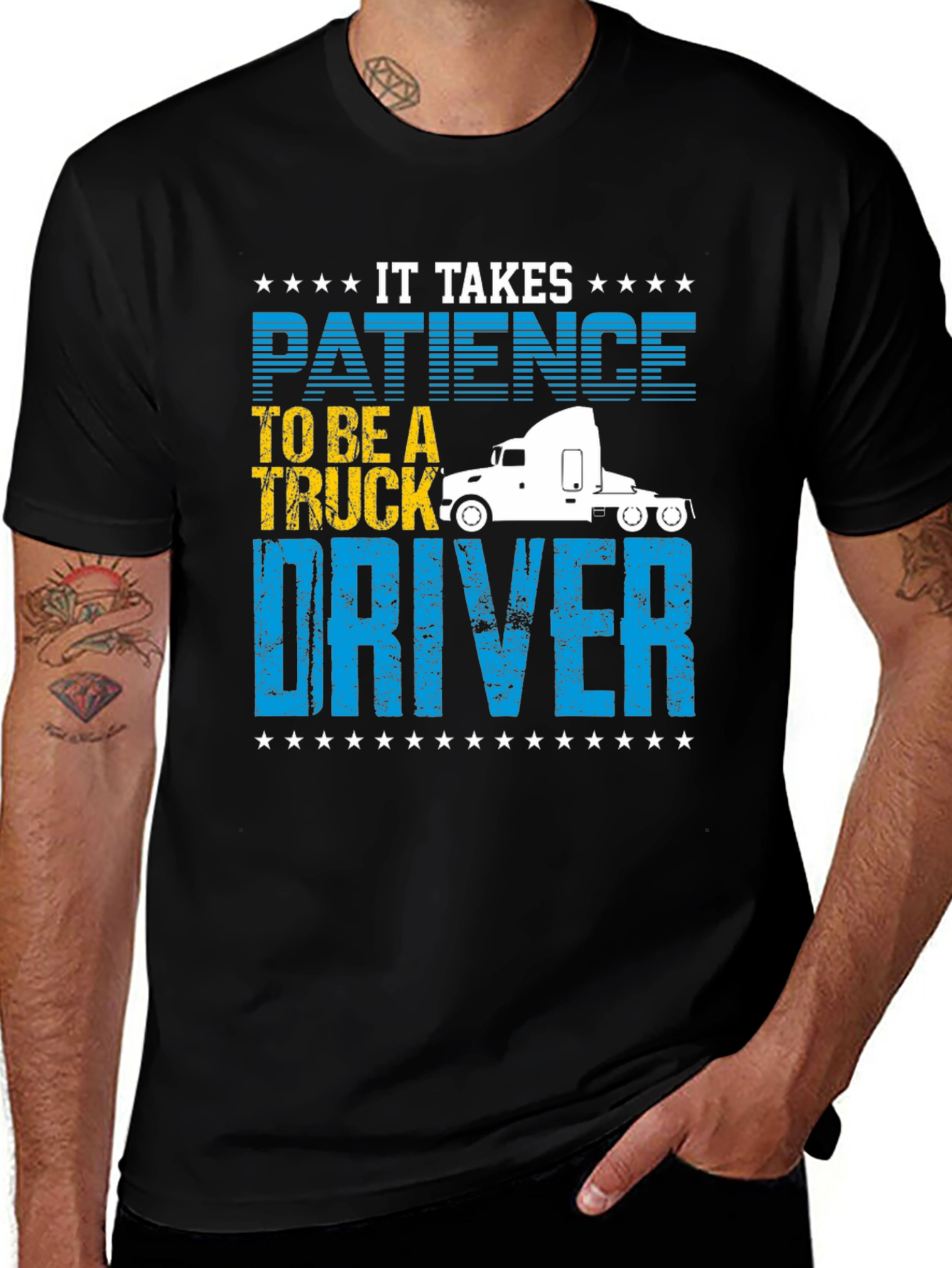 Variant 11 of Patience Truck Driver Graphic T-Shirt