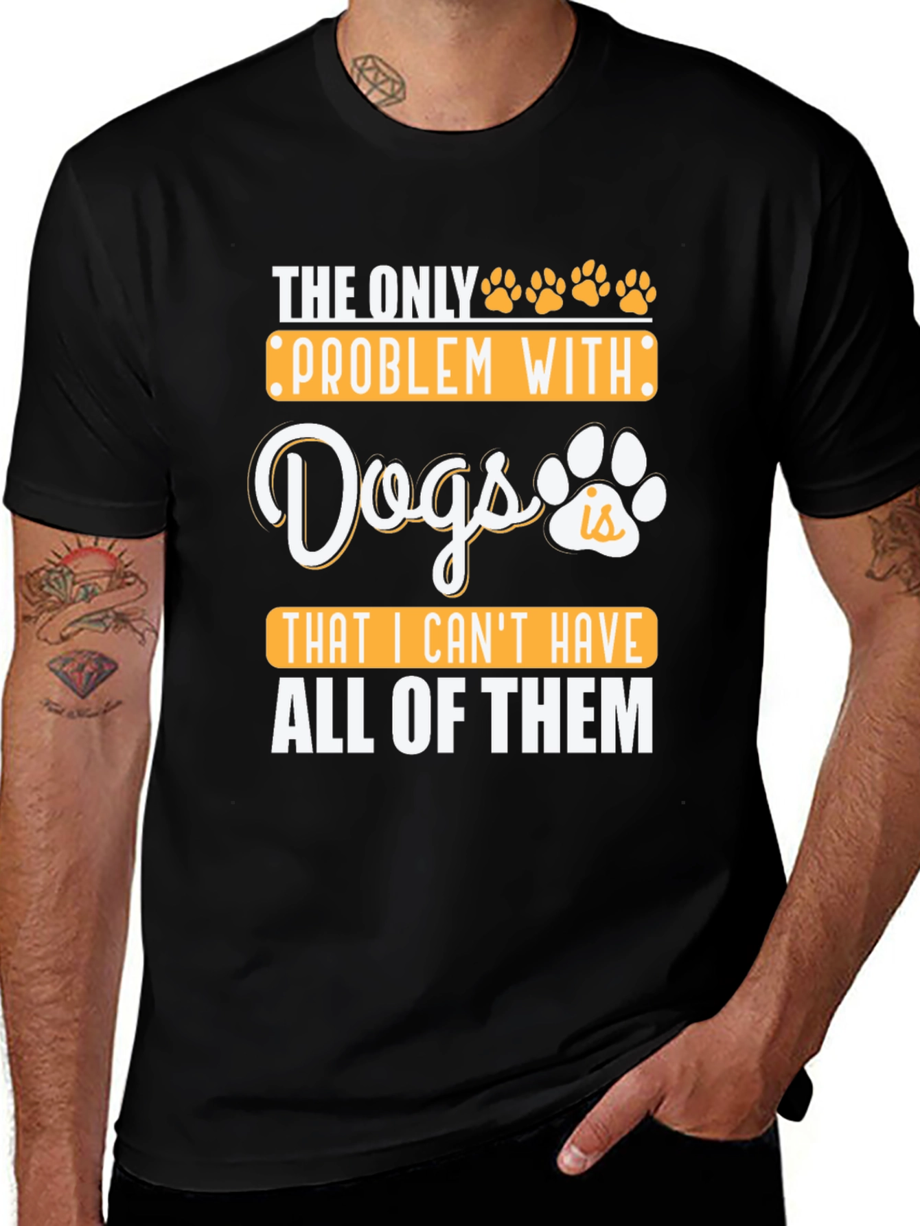 Black Dog Lover T-Shirt: I Want All The Dogs! main image