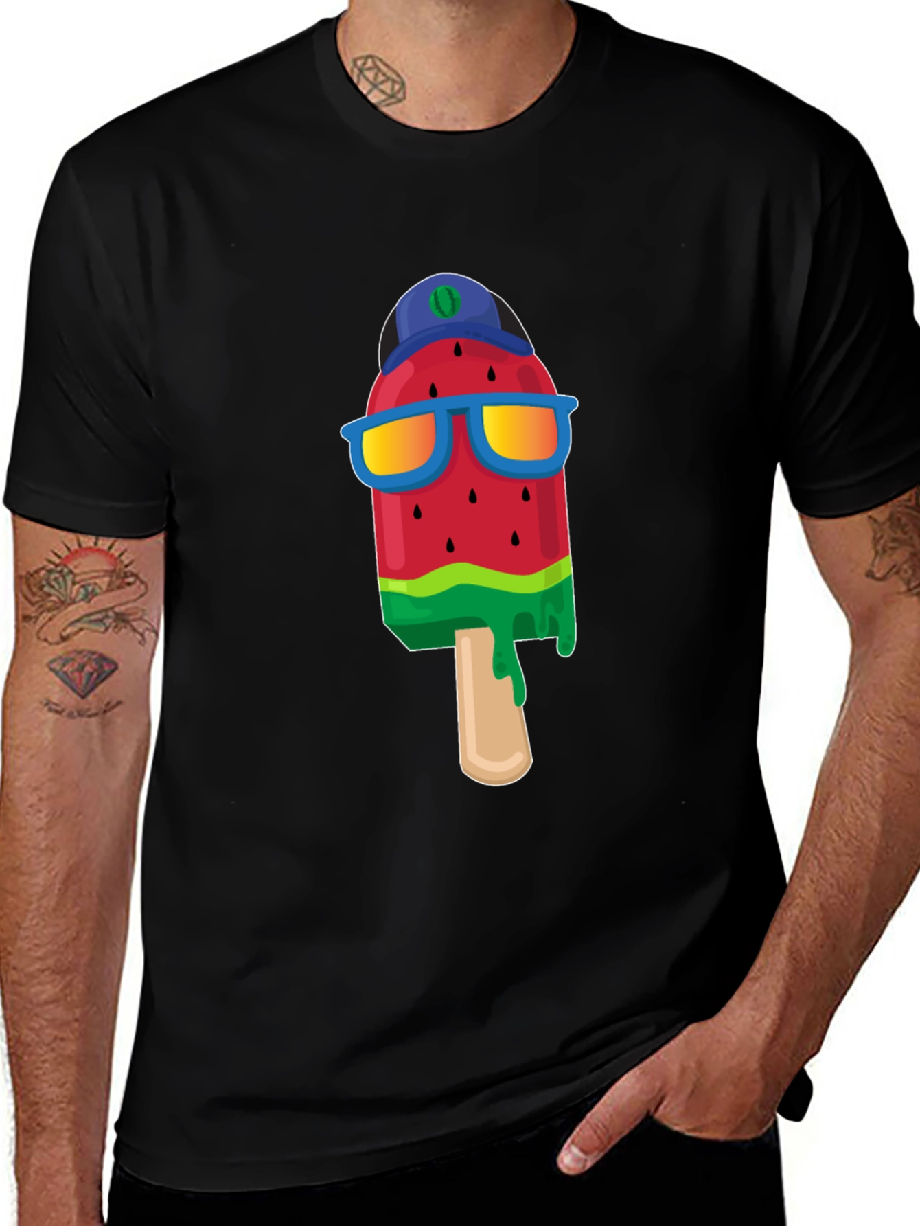 Variant 3 of Cool Watermelon Popsicle Graphic Tee
