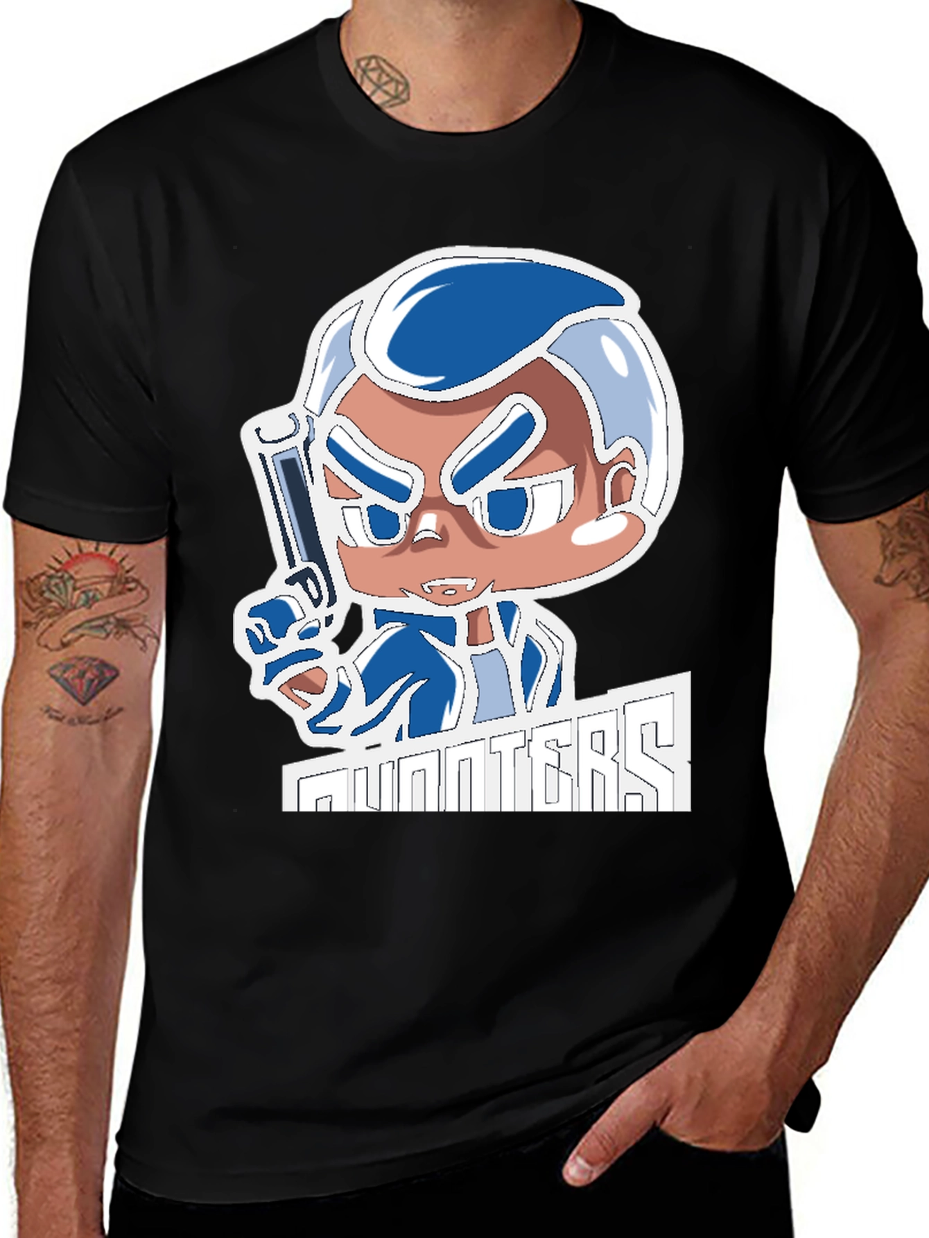 Hunters T-Shirt: Cartoon Gunman Design