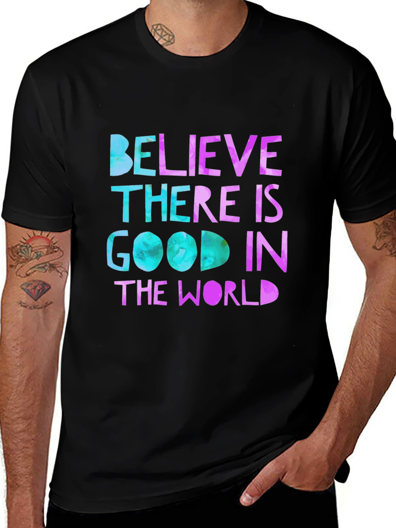 Variant 27 of Believe There Is Good in the World Graphic T-Shirt