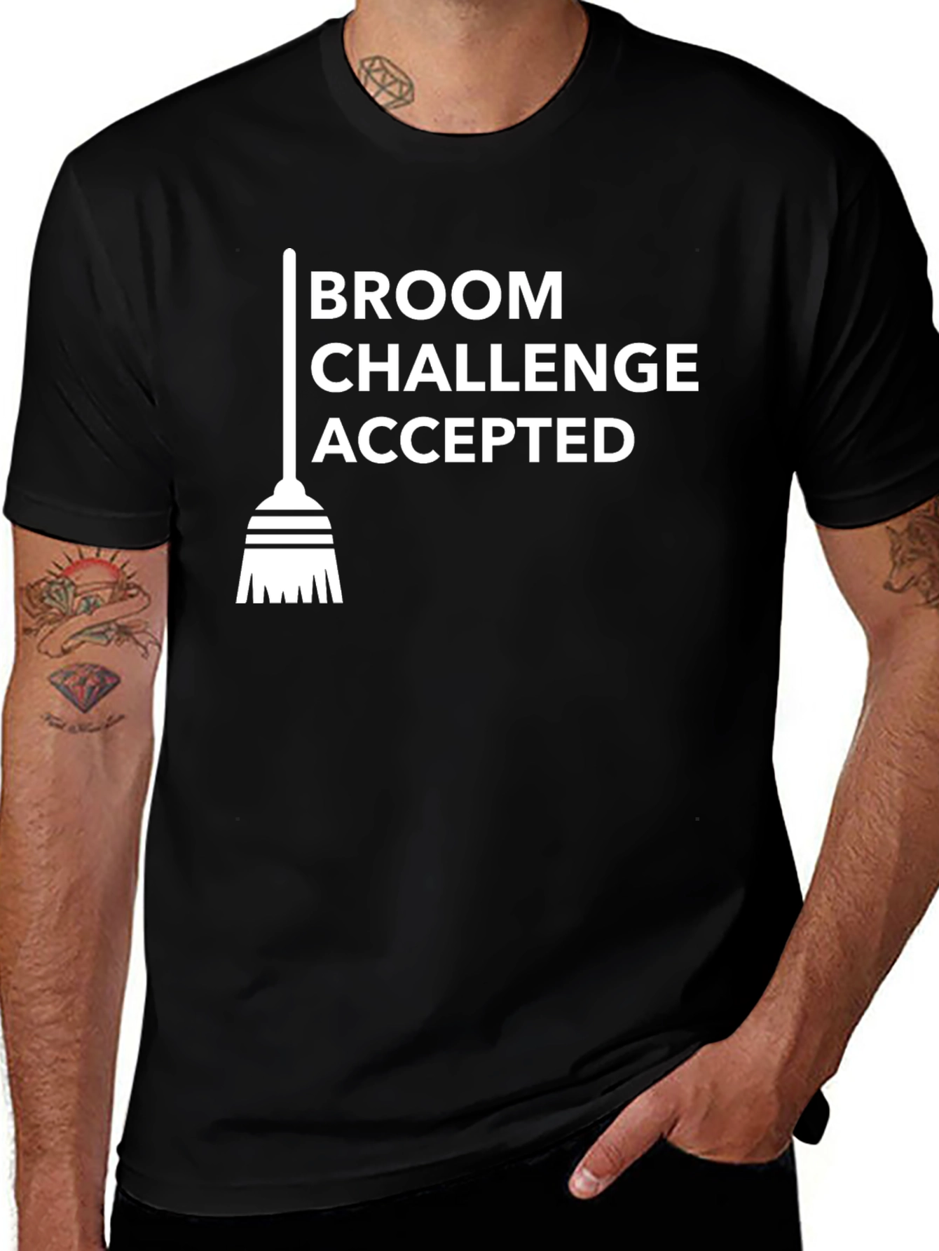 Broom Challenge Accepted Graphic Tee