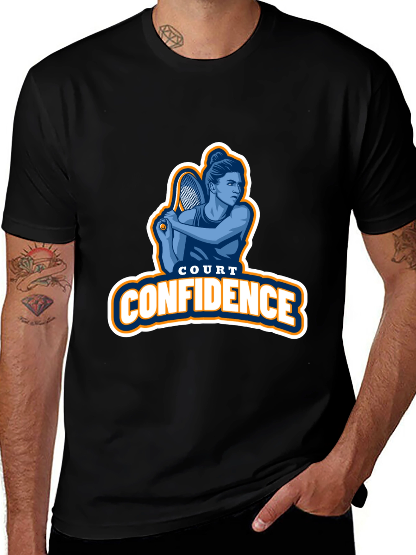 Variant 24 of Court Confidence Tennis Graphic T-Shirt