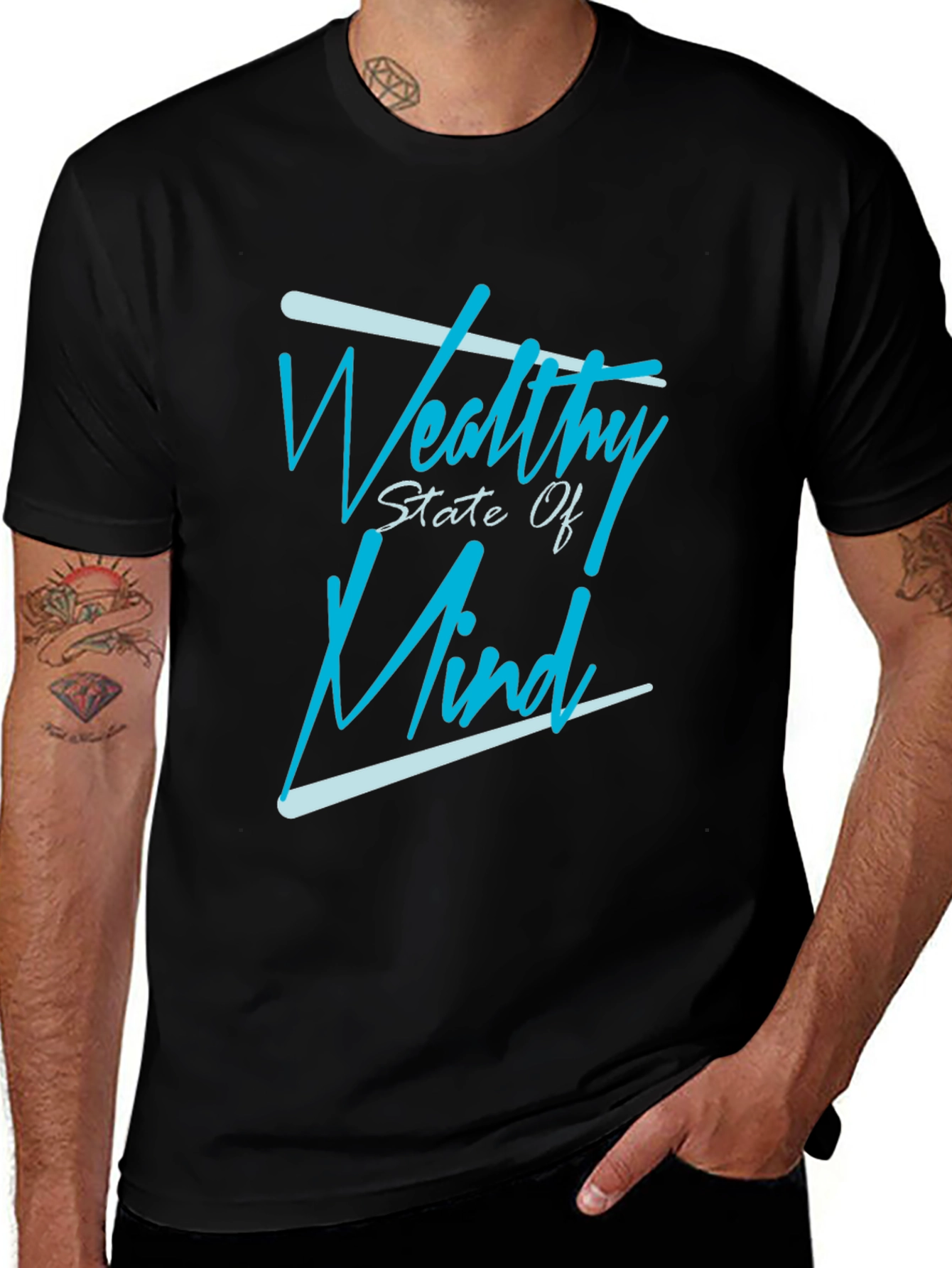 Variant 5 of Wealthy State of Mind Graphic T-Shirt - Black