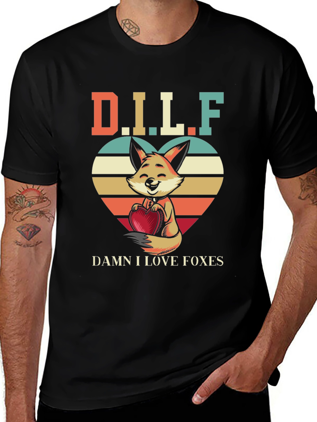 Variant 13 of D.I.L.F. Damn I Love Foxes T-Shirt