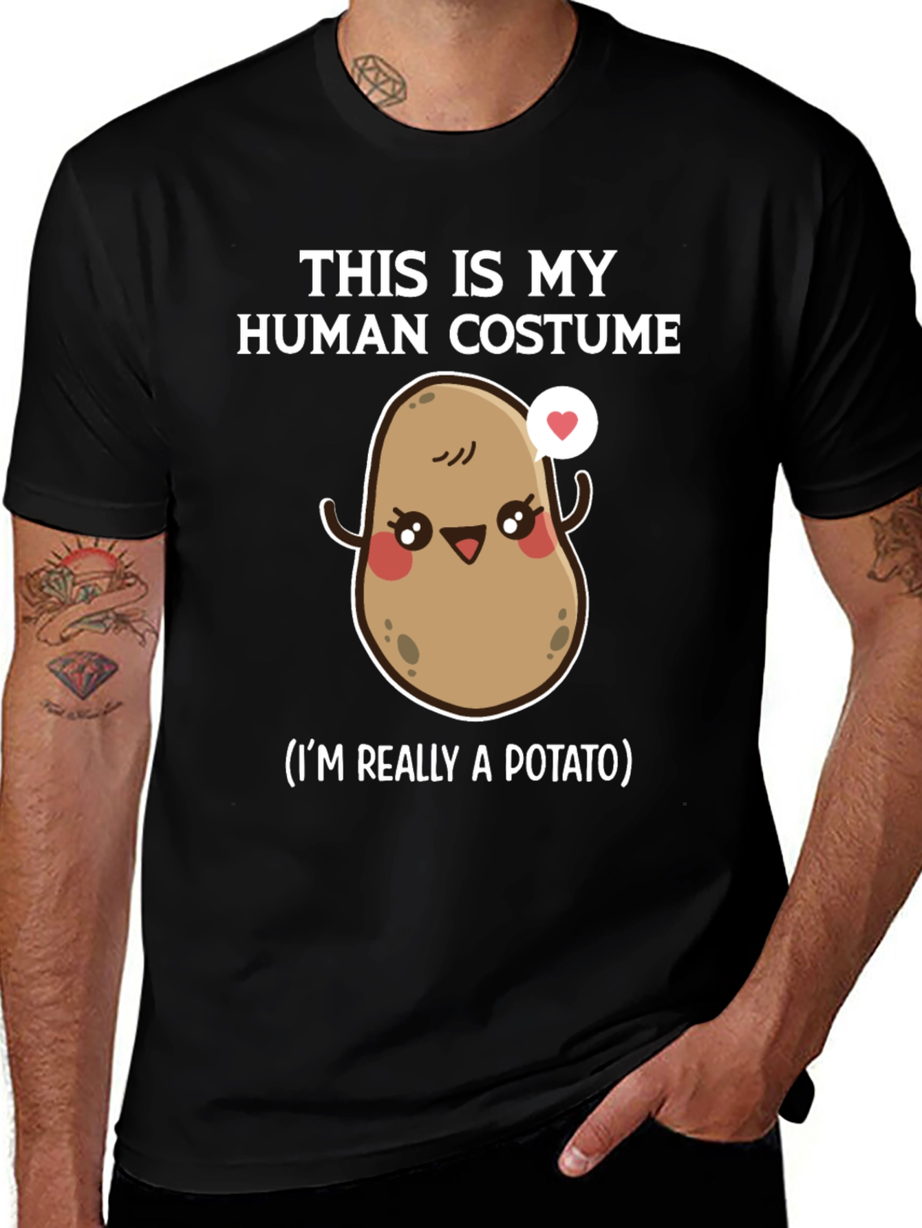 Variant 23 of Funny Potato Costume T-Shirt - Human Disguise