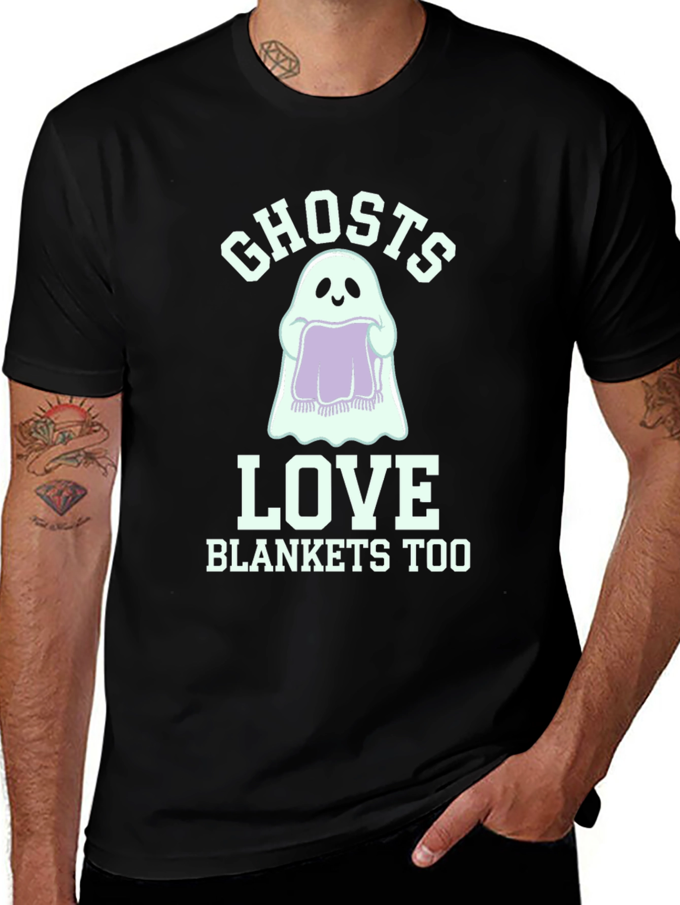 Variant 9 of Ghosts Love Blankets Too T-Shirt